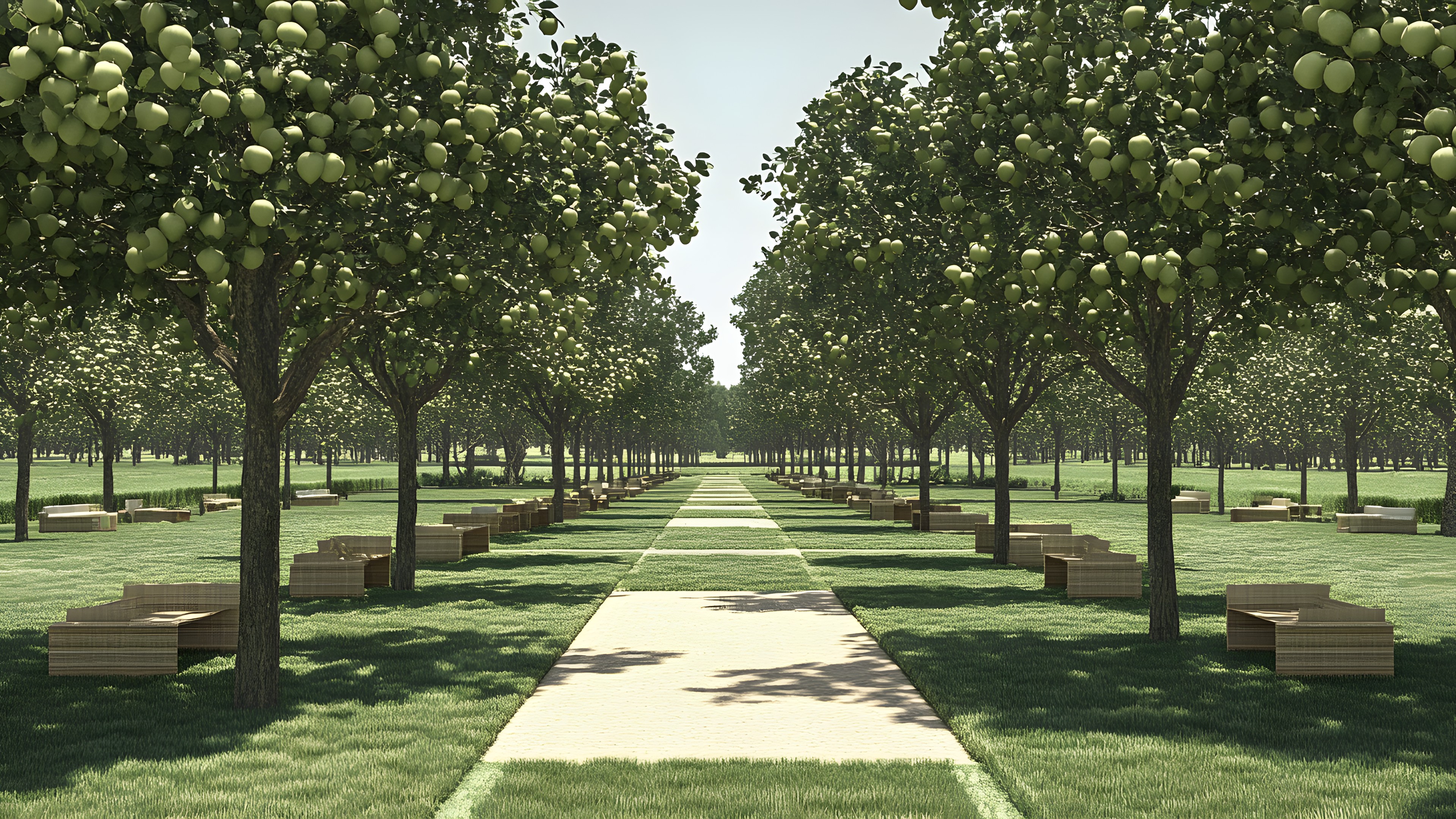 Woody plant, Garden, Park, Shade, Plantation, Landscaping, Walkway