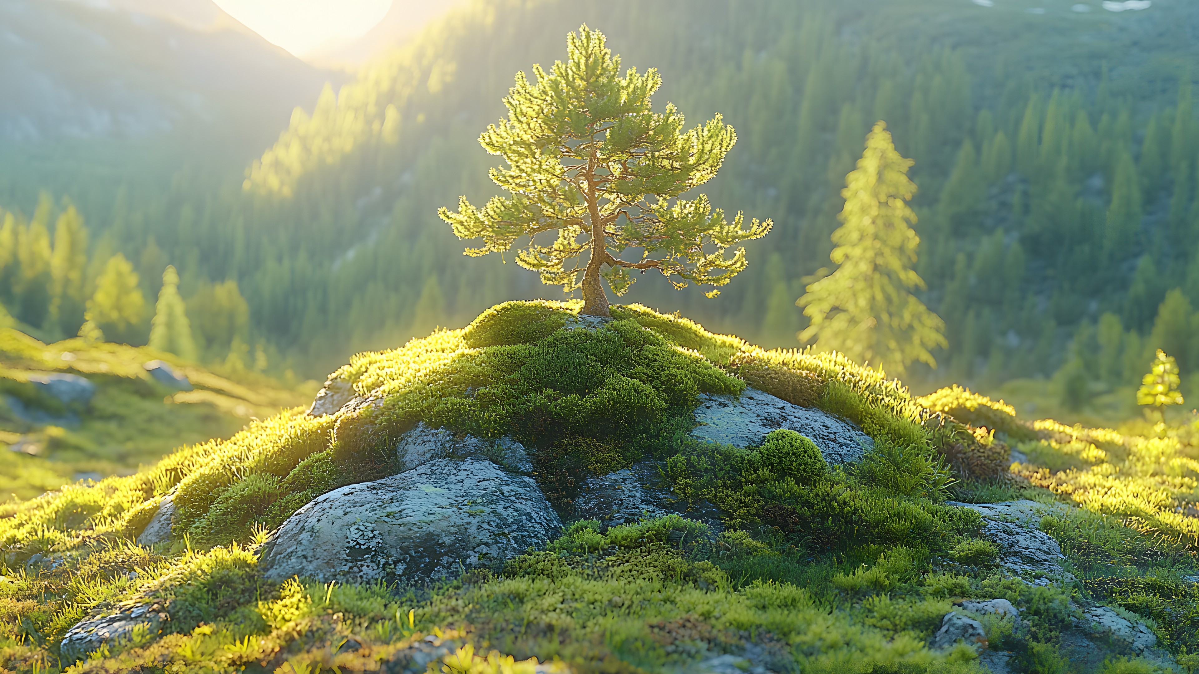 Green, Natural landscape, Wilderness, Forest, Woody plant, Larch, Spruce-fir forests, Temperate broadleaf and mixed forest, Northern hardwood forest, Old-growth forest, Valley, Moss, Bryophyte, Tropical and subtropical coniferous forests, Conifers, Valdivian temperate rain forest, Pine family, Fir, Cupressaceae, Alpine larch