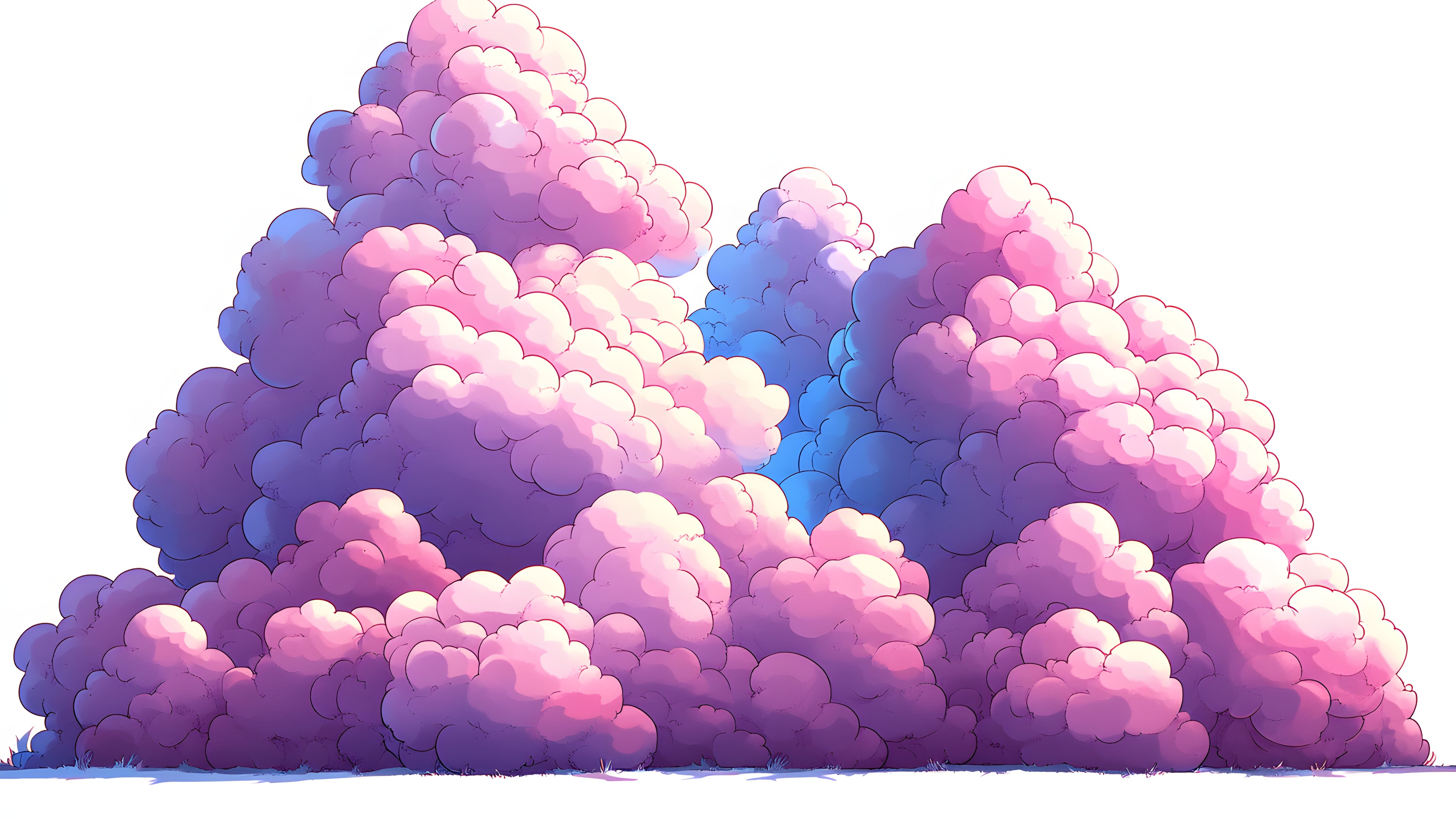 Cloud, Pink, Cumulus, Meteorological phenomenon, Graphics, Graphic design