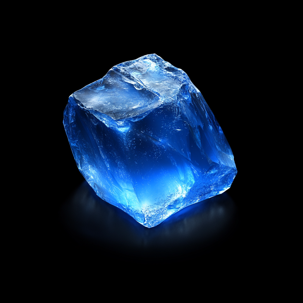 Blue, Crystal, Gemstone, Mineral, Natural material, Ice cube, Ice, Quartz