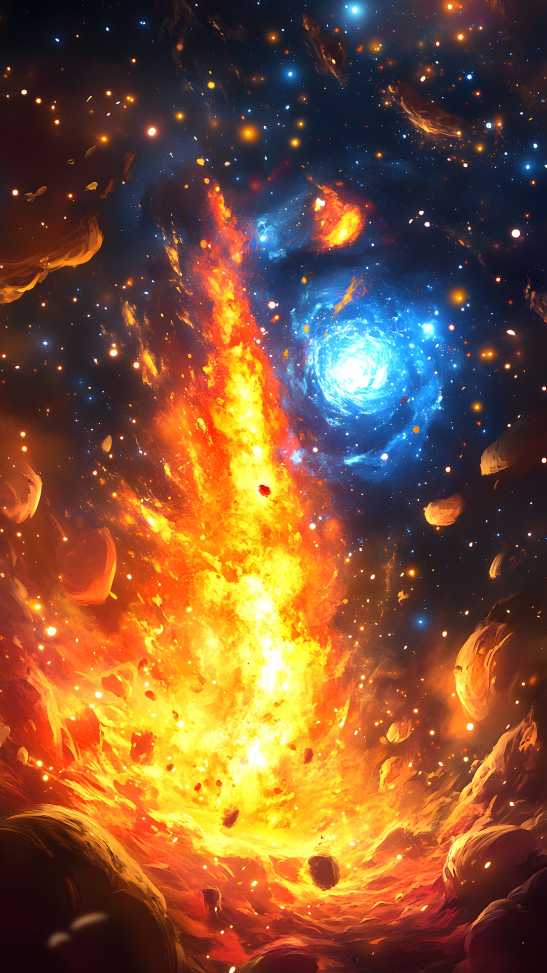 Red, Orange, Astronomical object, Universe, Outer space, Star, Astronomy, Heat, Night, Fire, Nebula, Flame, Graphics, Science, Galaxy, Graphic design