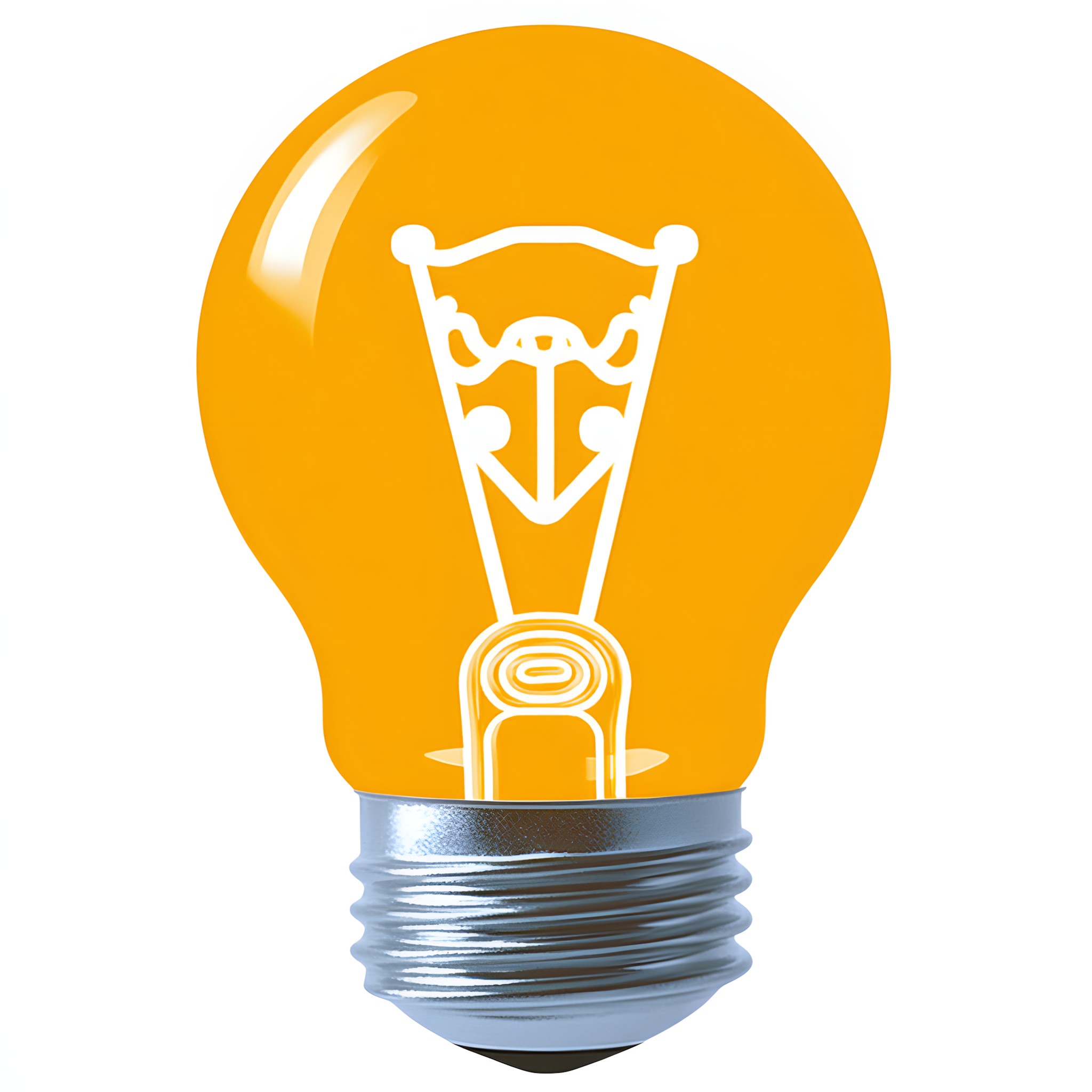 Yellow, Orange, Incandescent light bulb, Clip art, Graphics, Light Bulb