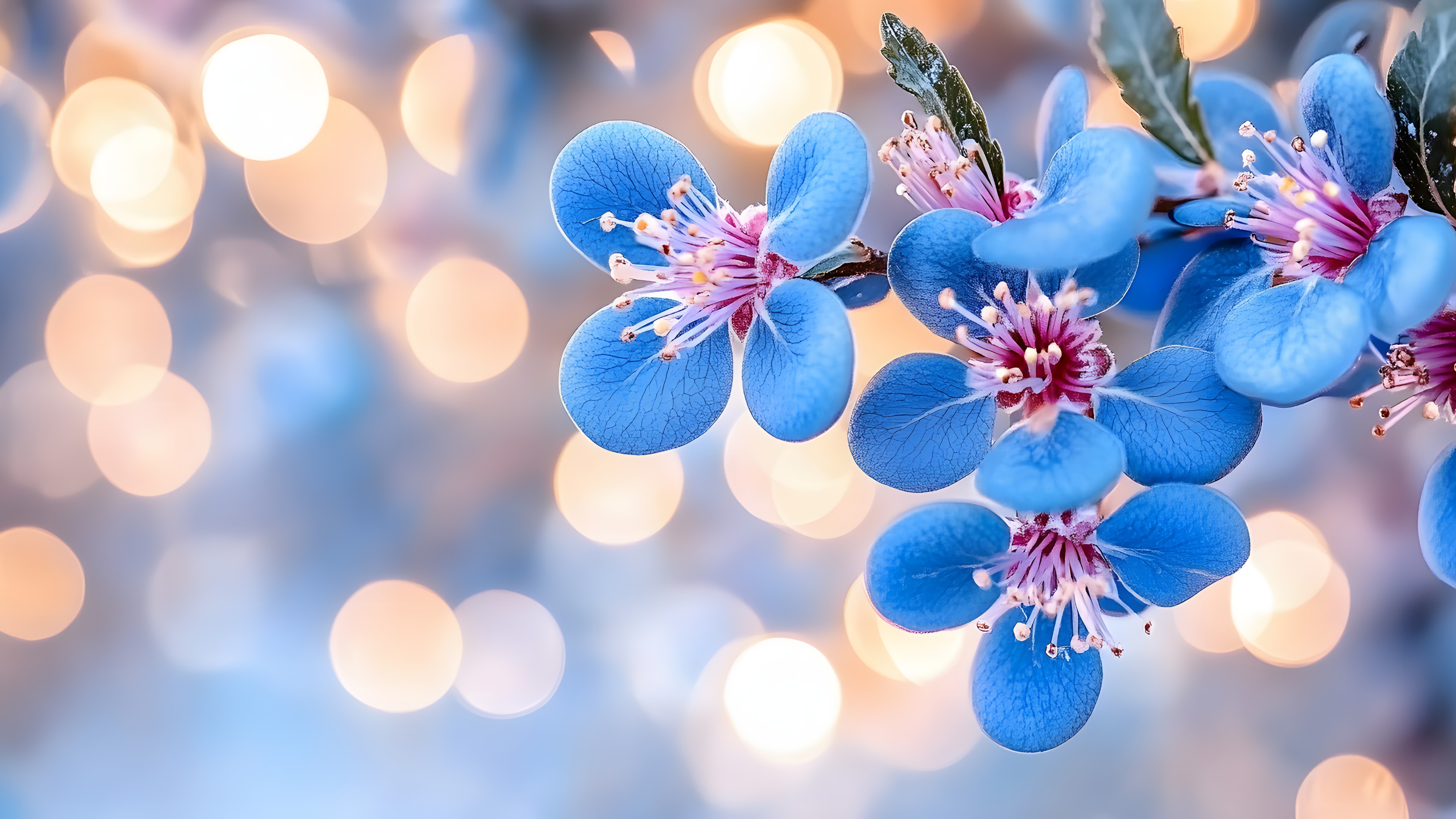 Flower, Blue, Nature, Petal, Branch, Sky, Twig, Terrestrial plant, Plant, Blossom, Electric blue, Flowering plant, Macro photography, Event, Fashion accessory, Wildflower, Pollen, Stock photography, Still life photography, Pattern