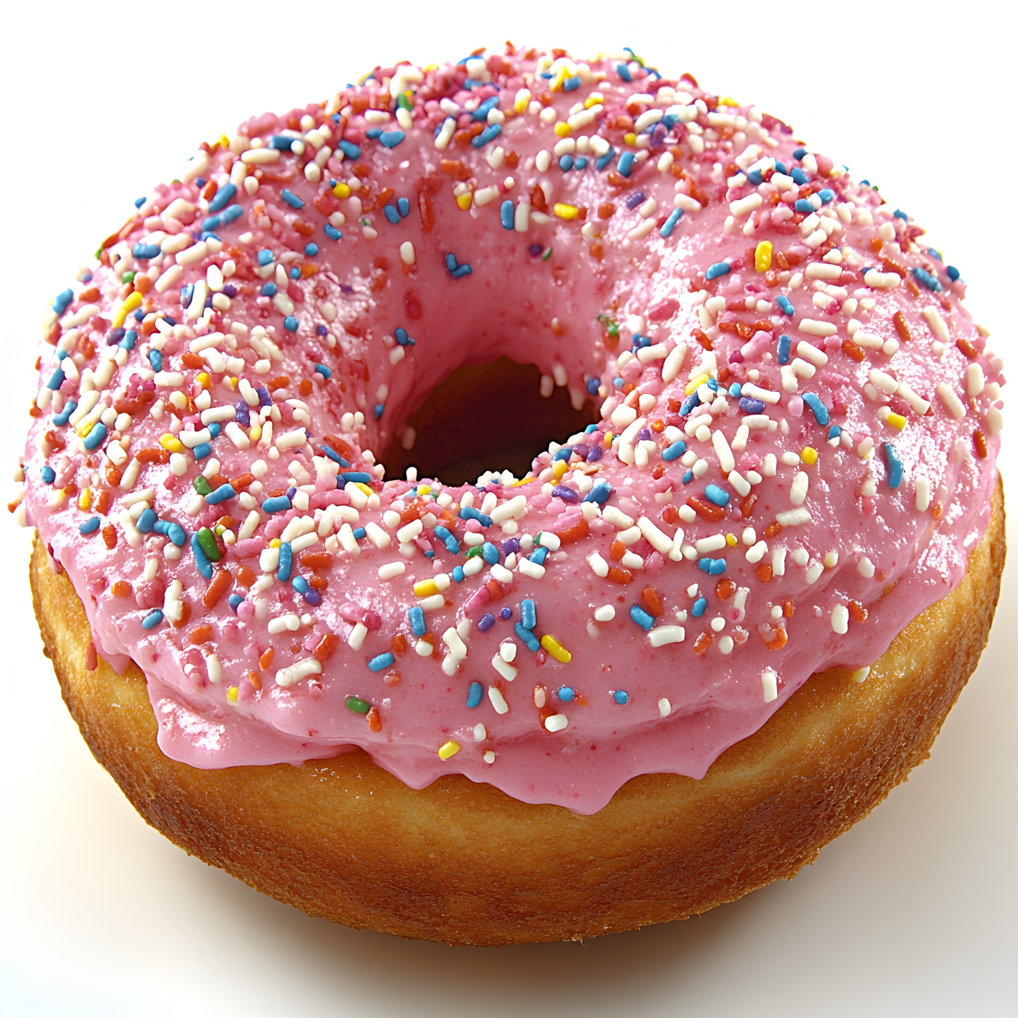 Food, Doughnut, Ingredient, Dessert, Pink, Sprinkles, Recipe, Bagel, Ciambella, Finger food, Baking, Glaze, Junk food, Fast food, Nonpareils, Icing, Cooking, Staple food, Sugar, Gluten