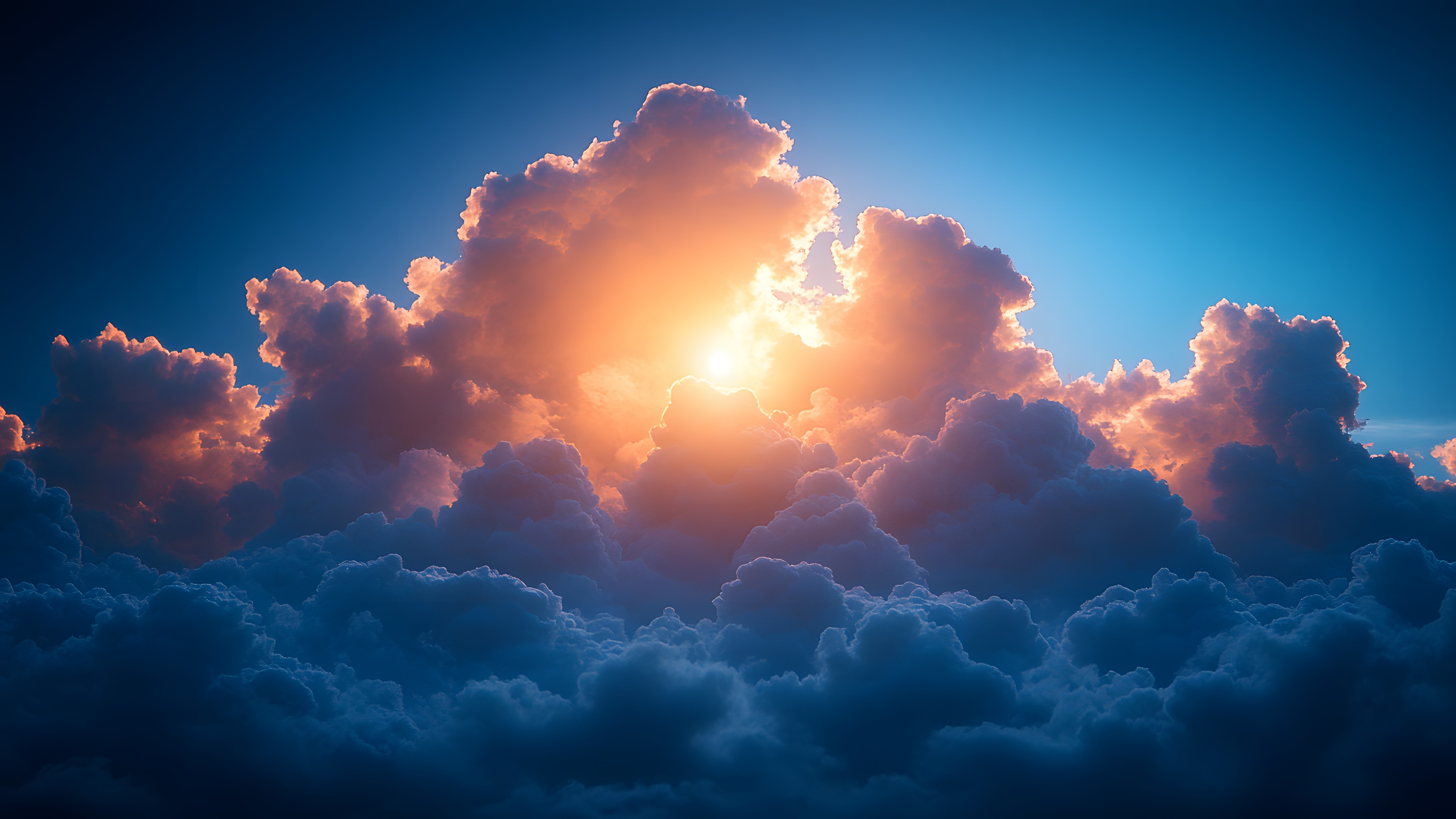 Cloud, Blue, Sky, Daytime, Cumulus, Orange, atmospheric phenomenon, Meteorological phenomenon, Sunlight, Dusk, Sunrise, Evening, Afterglow, Sunset, Heat, Dawn