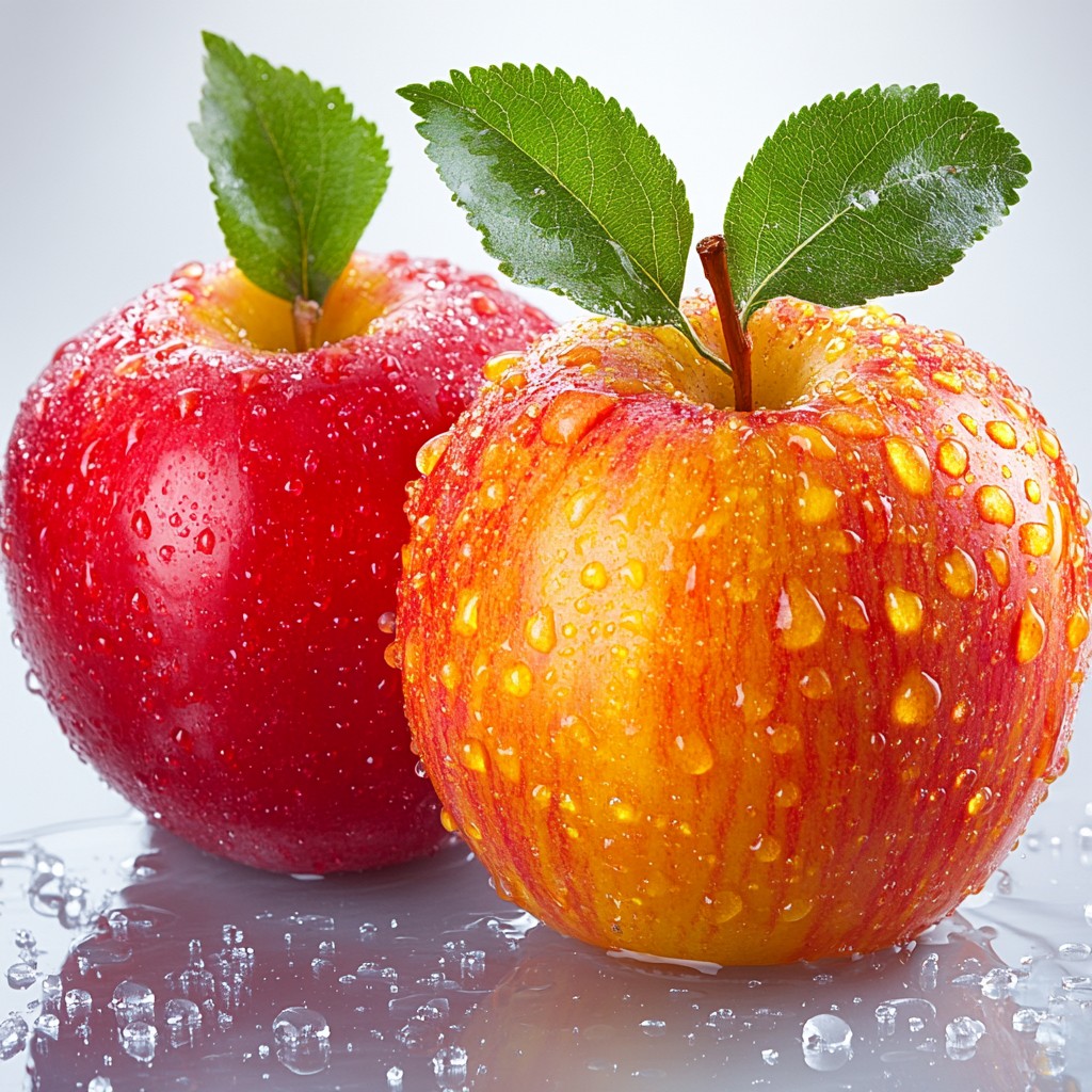 Fruit, Produce, Red, Apple, Food, Natural foods, Liquid, Orange, Seedless fruit, Close-up, Ingredient, Drop, Superfood, McIntosh red, Still life photography, Apples, Moisture