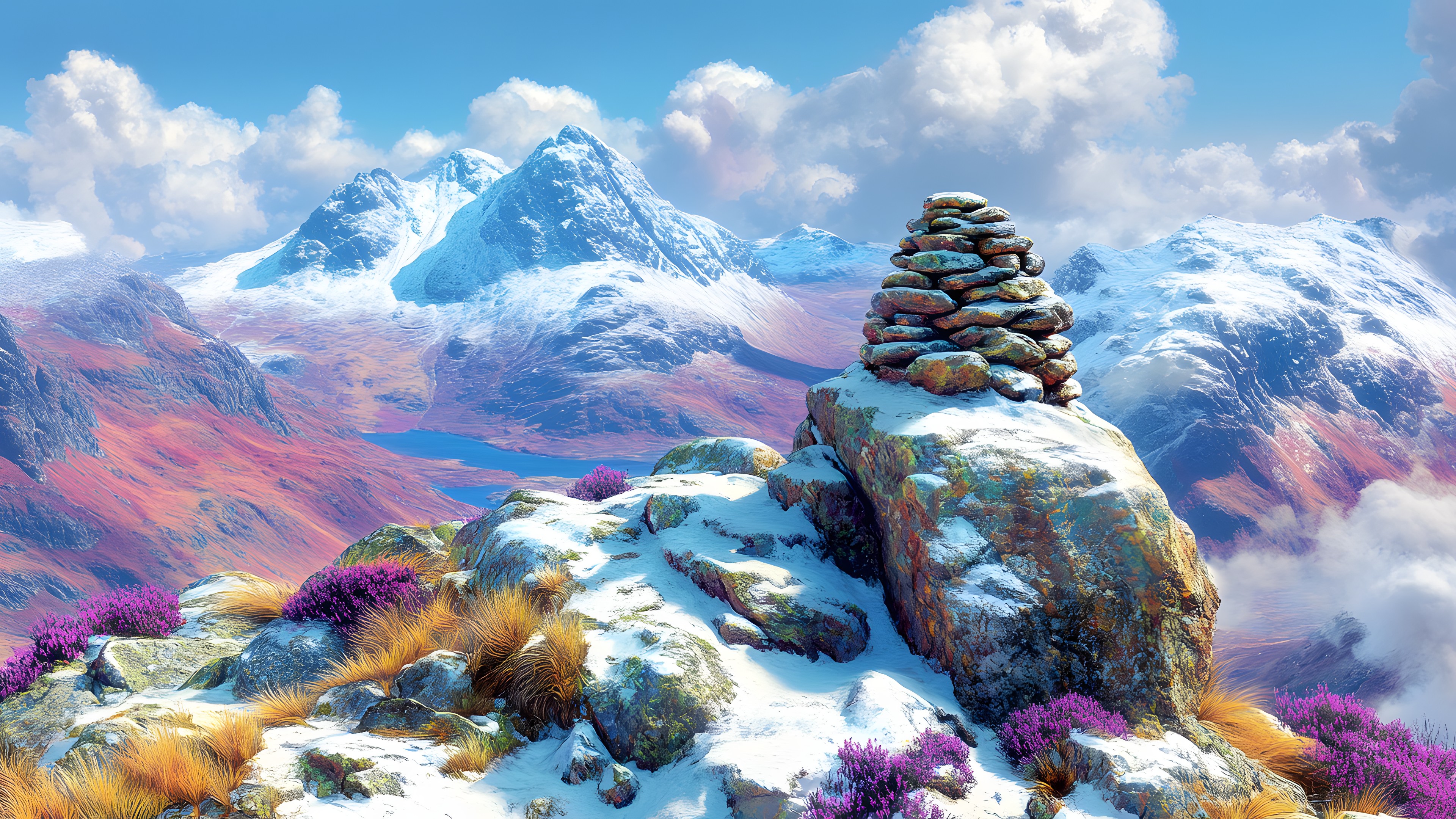 Mountainous landforms, Mountain, Natural landscape, Mountain range, Winter, Cloud, Hill, Snow, Ridge, Terrain, Valley, Glacial landform, Glacier, Summit, Alps, Hill station, Freezing, Massif, Meteorological phenomenon, Frost