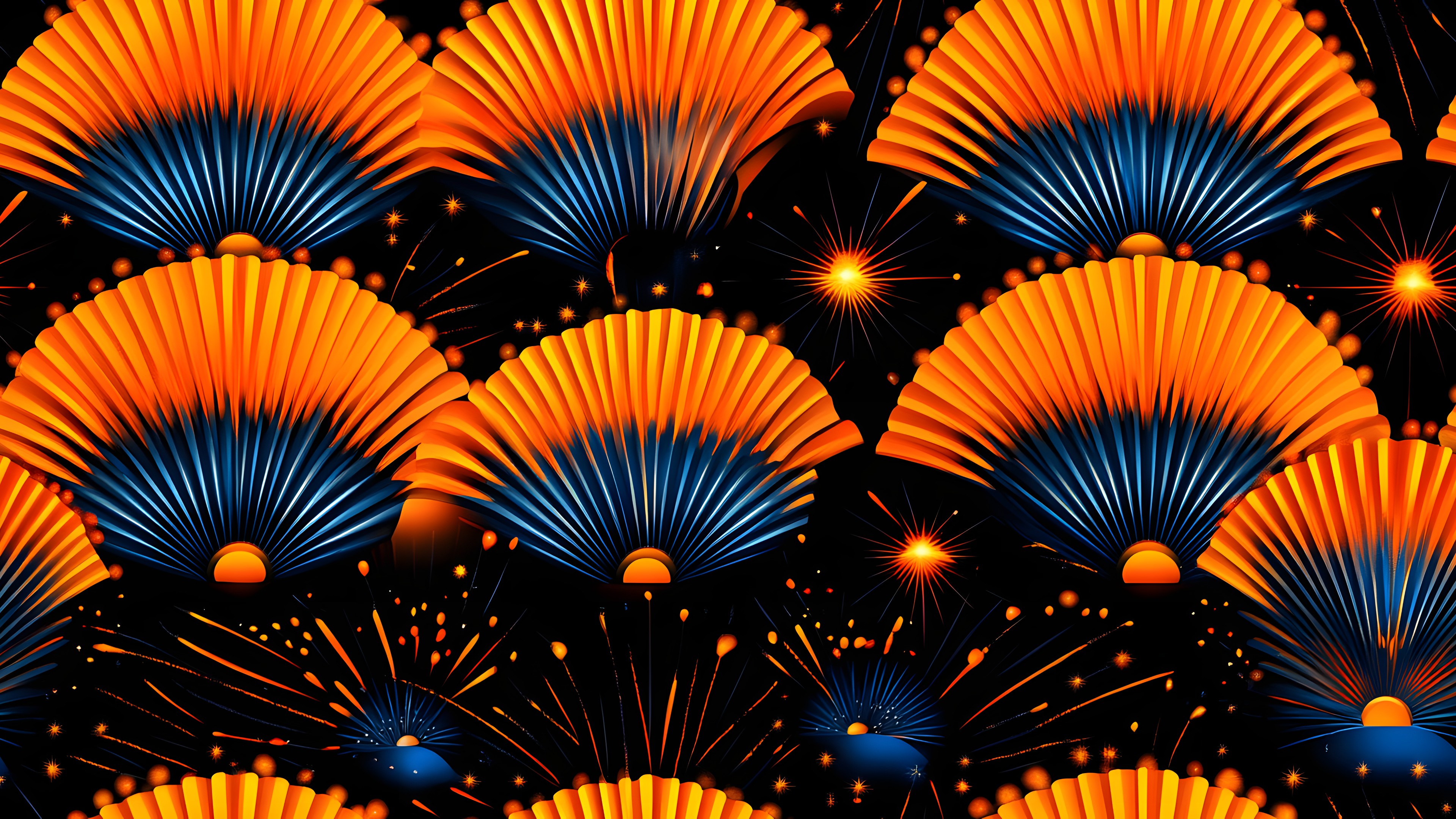 Red, Yellow, Orange, Black, Symmetry, Design, Graphics, Graphic design, Wallpaper