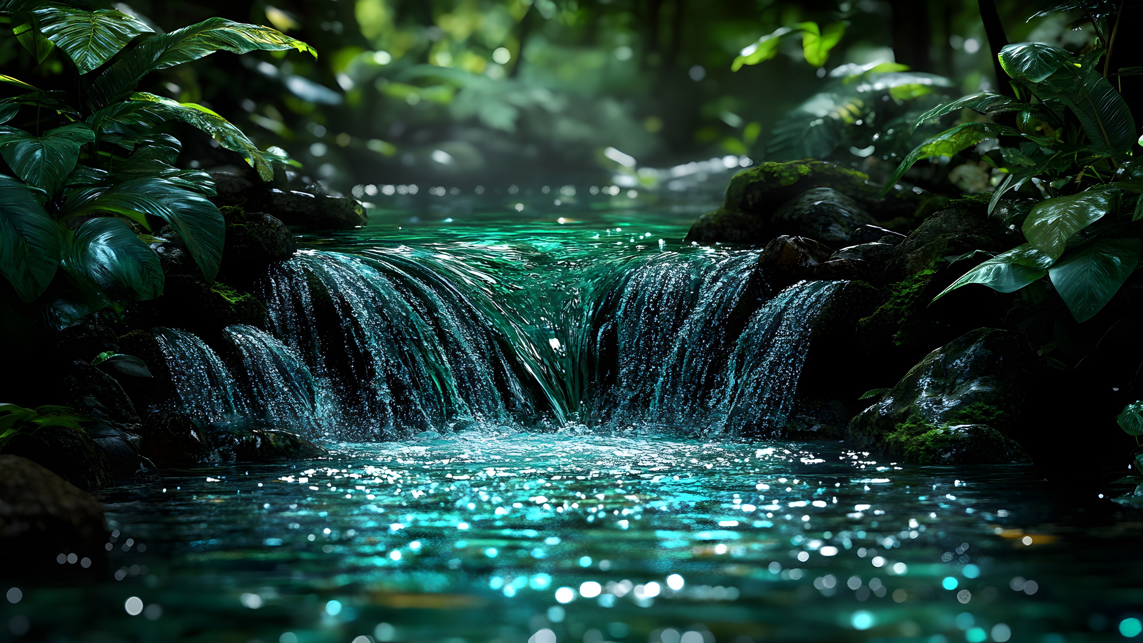 Water, Water resources, Green, Body of water, Nature, Natural environment, Watercourse, Vegetation, Waterfall, Natural landscape, Fluid, Stream, Liquid, Forest, Rainforest, Water feature, Spring, Nature reserve, Fluvial landforms of streams, Jungle