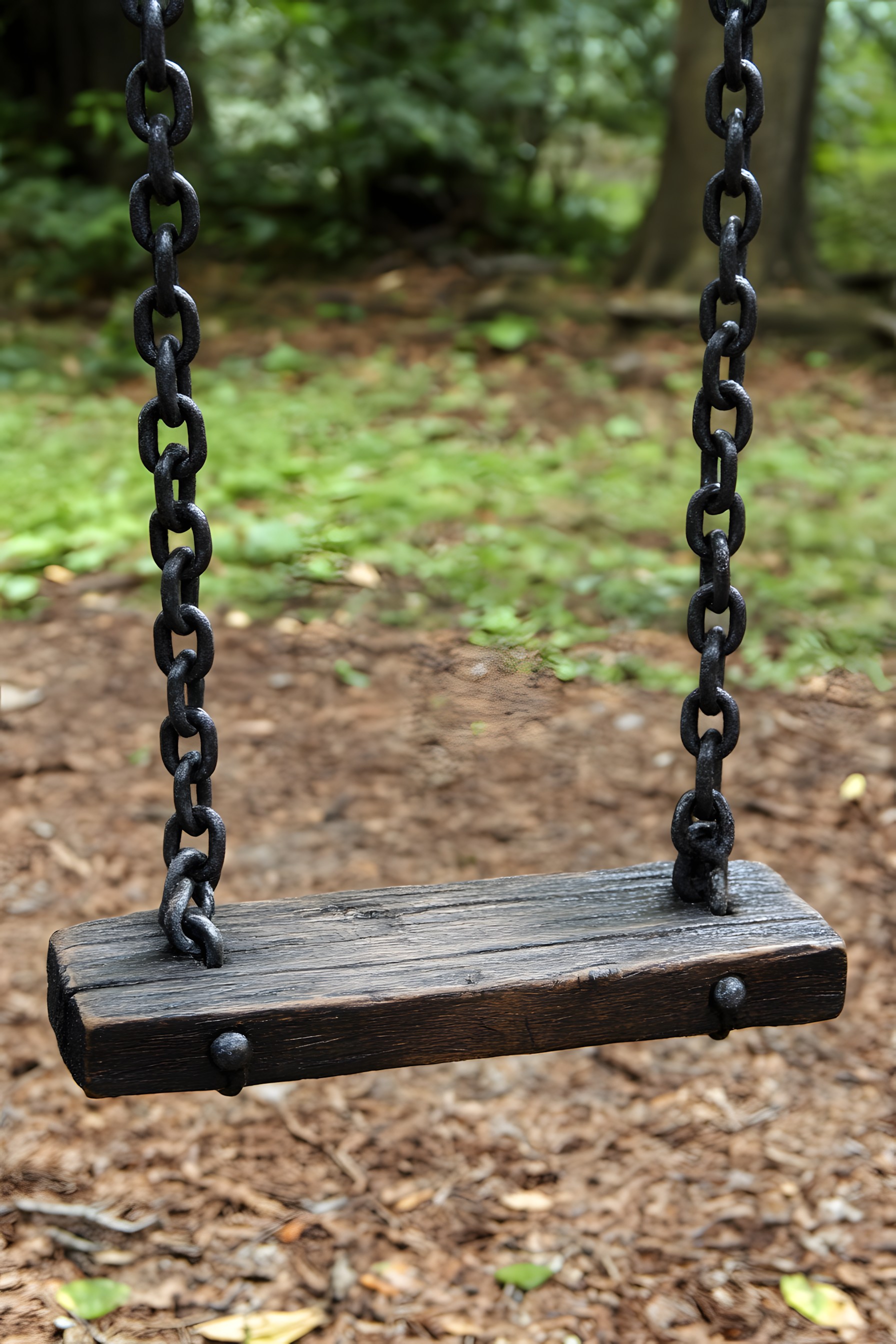 Wood, Swing, Chain, Natural material, Outdoor Play Equipment, Rust, Hardwood, Plank, Rope, Balance