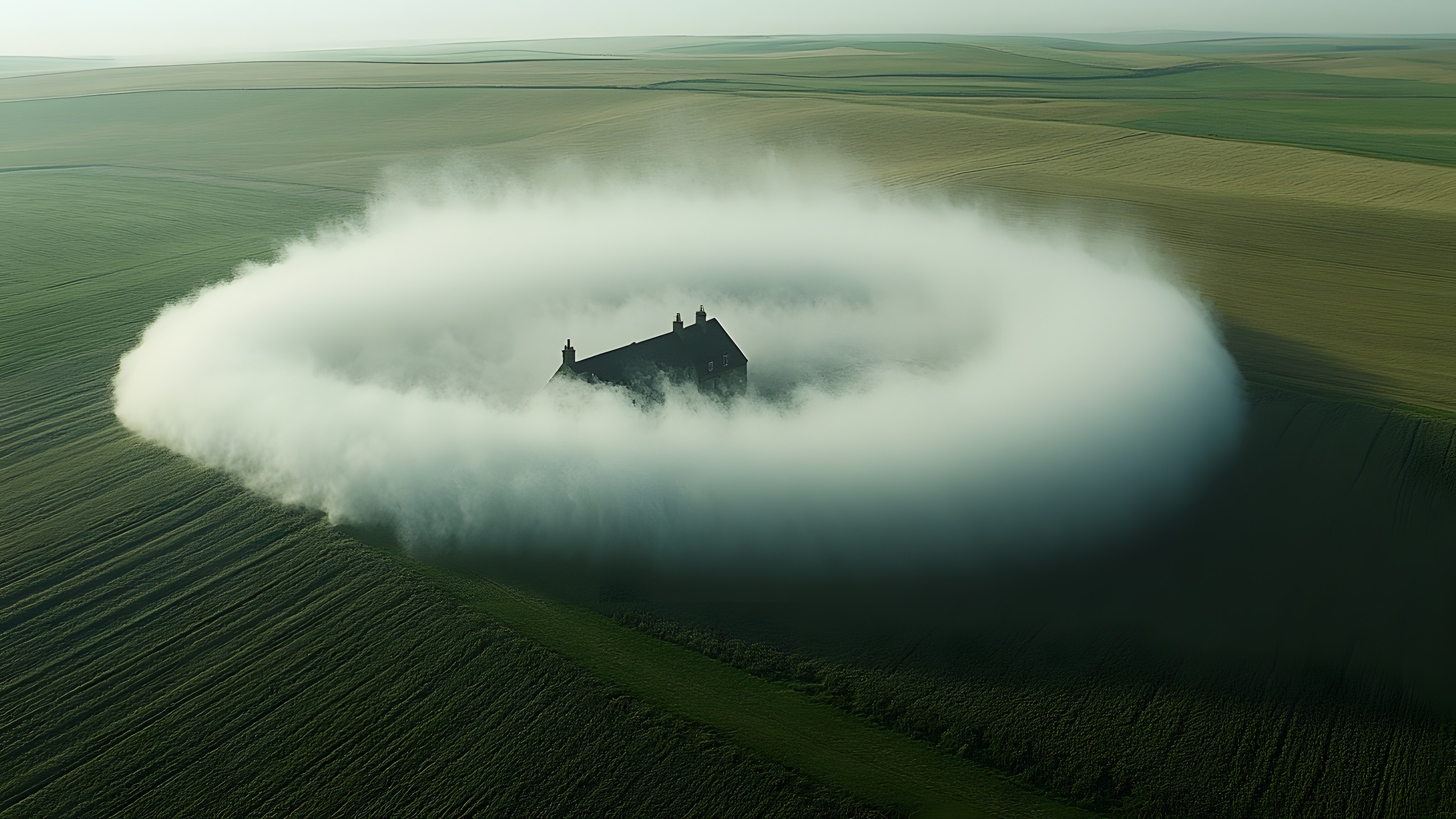 atmospheric phenomenon, Plain, Field, Prairie, Meteorological phenomenon, Agriculture, Farm, Mist, Fog, Steppe, Cumulus