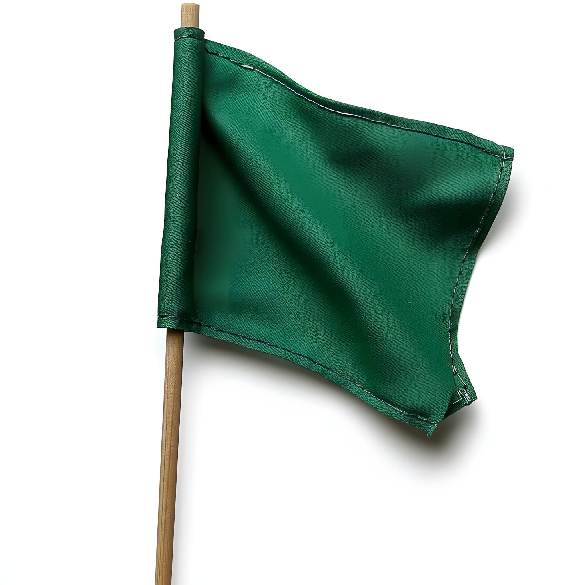 Green, Flag, Silk, Wind