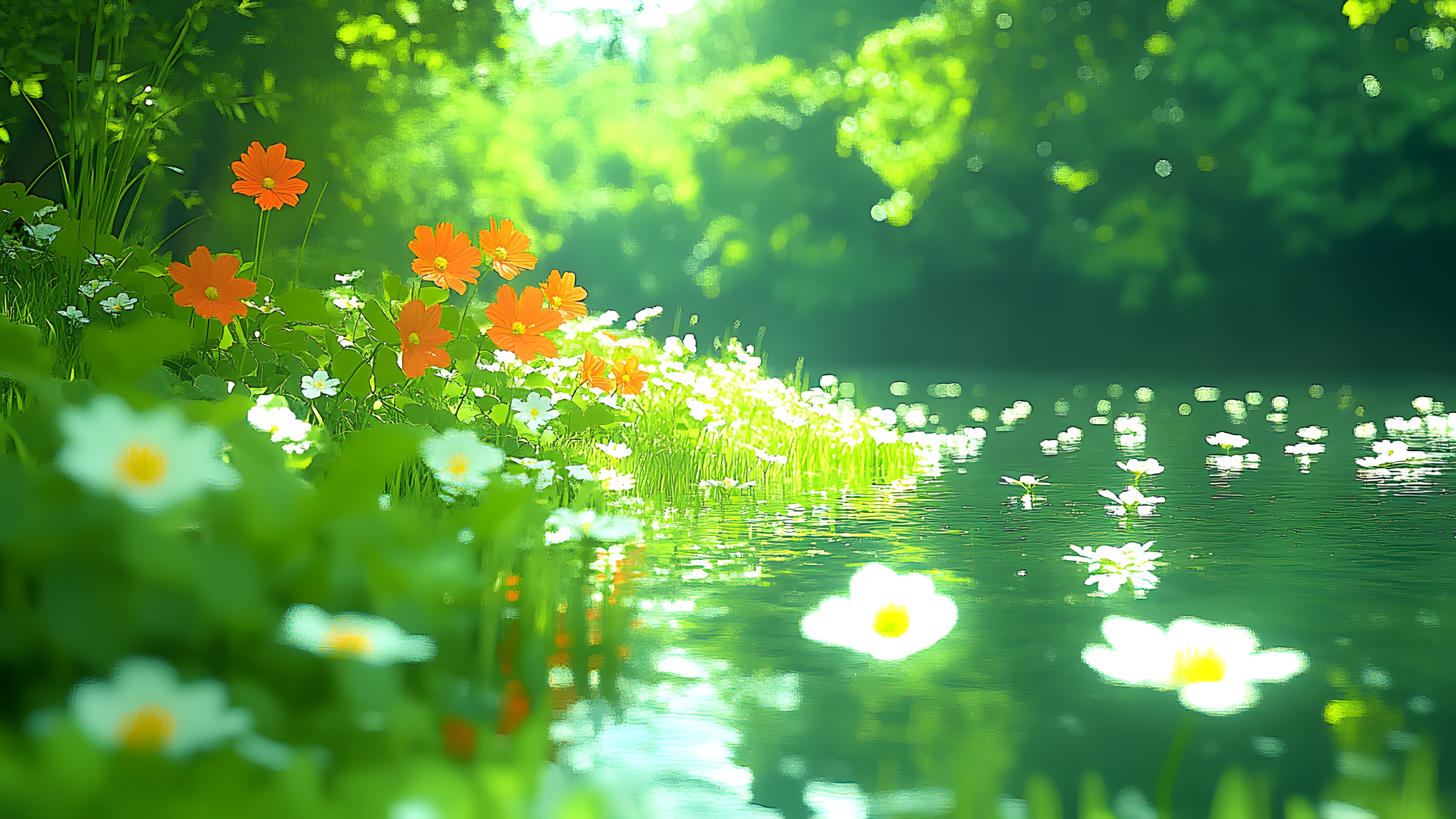Flower, Green, Yellow, Petal, Spring, Wildflower, Herbaceous plant, Aquatic plant, Daisy family, Forb