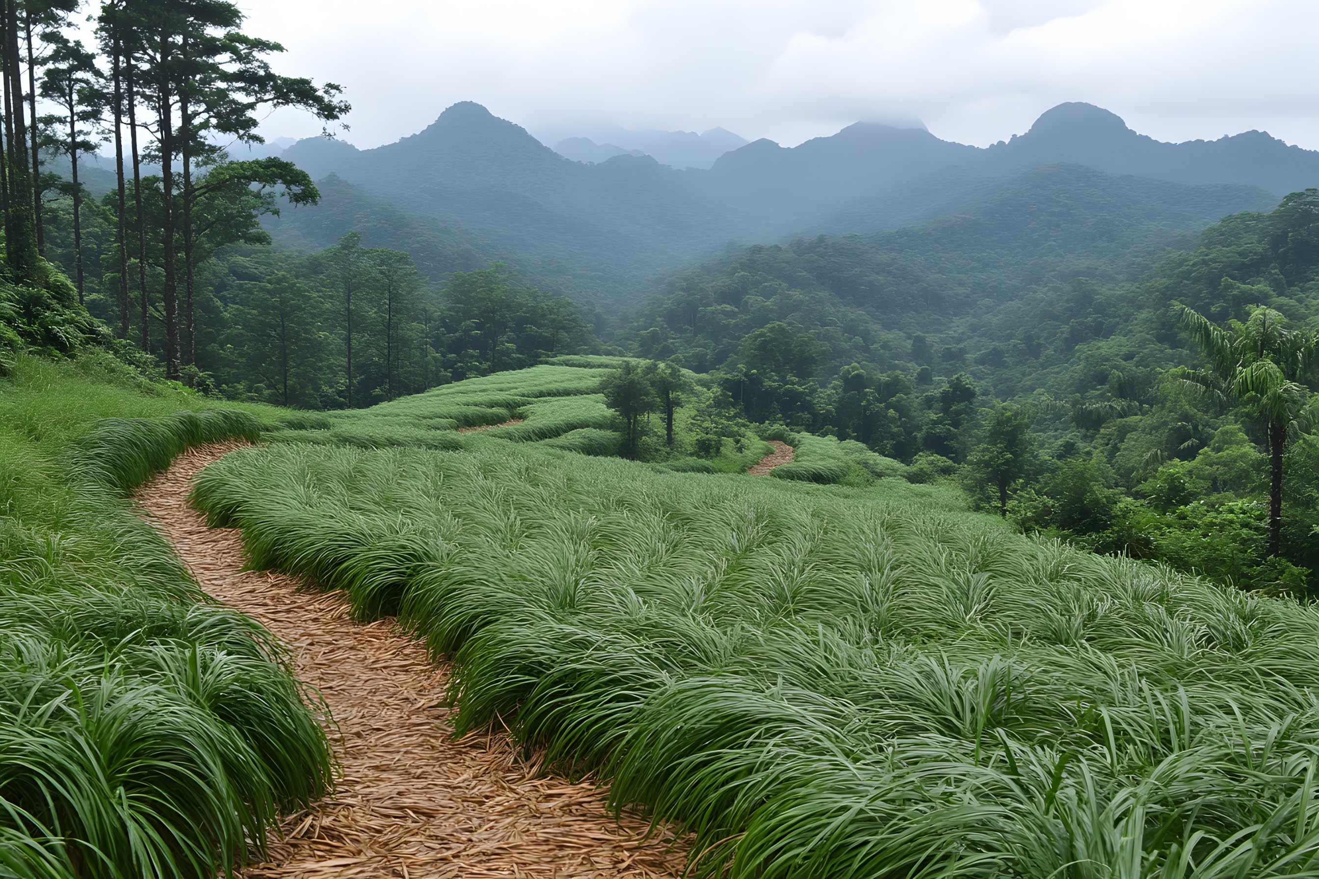 Highland, Plantation, Plant community, Hill station, Agriculture, Grasses, Forest, Groundcover, Field, Jungle, Paddy field, Valley, Crop, Farm, Terrace, Rainforest, Tropical and subtropical coniferous forests, Sedges, Old-growth forest, Lemongrass