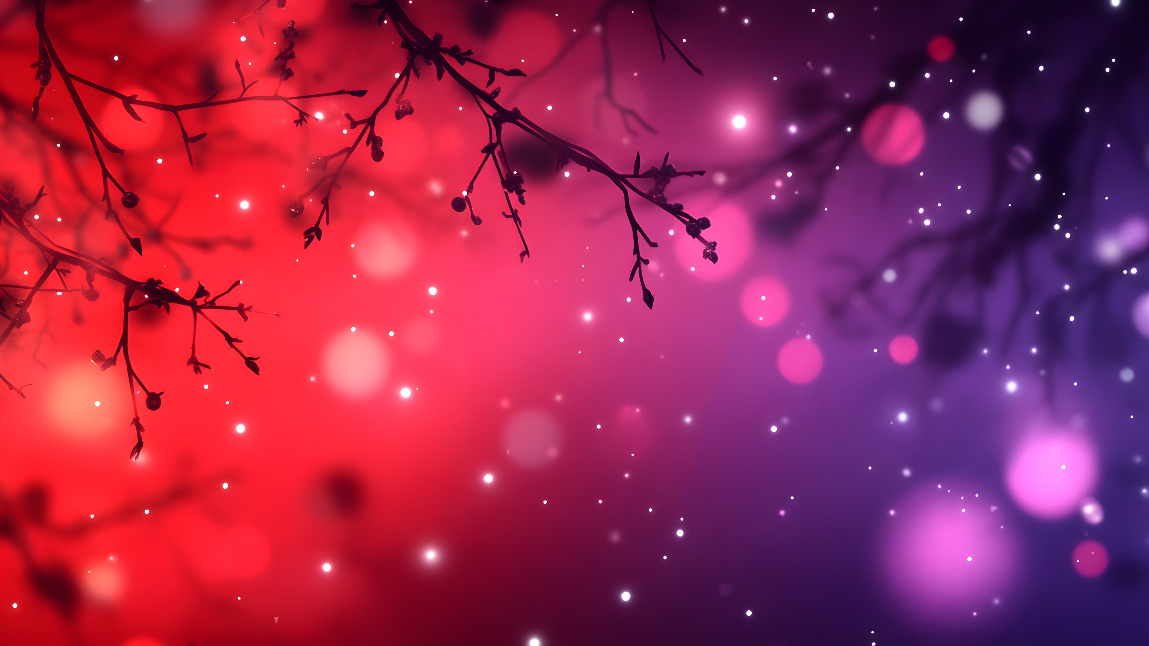 Red, Pink, Night, Midnight, Graphics, Wallpaper