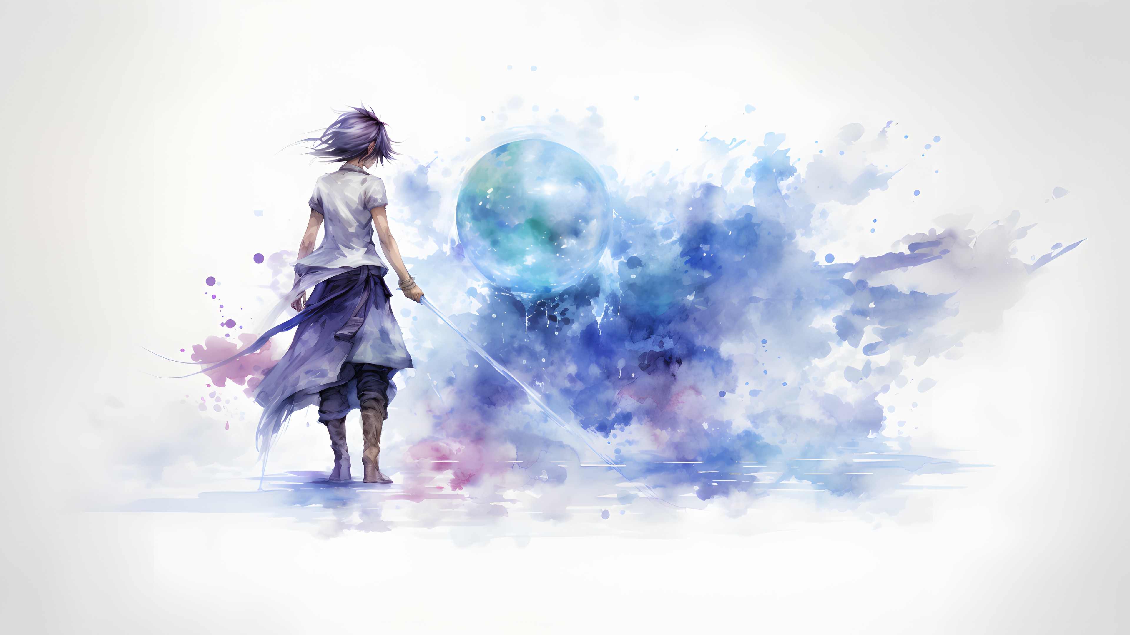 People in nature, Purple, Art, Paint, Painting, Happy, Electric blue, Fictional character, Fun, Event, Graphics, Illustration, Magenta, Visual arts, Watercolor paint, Font, Fashion design, Drawing, Stock photography, Cg artwork