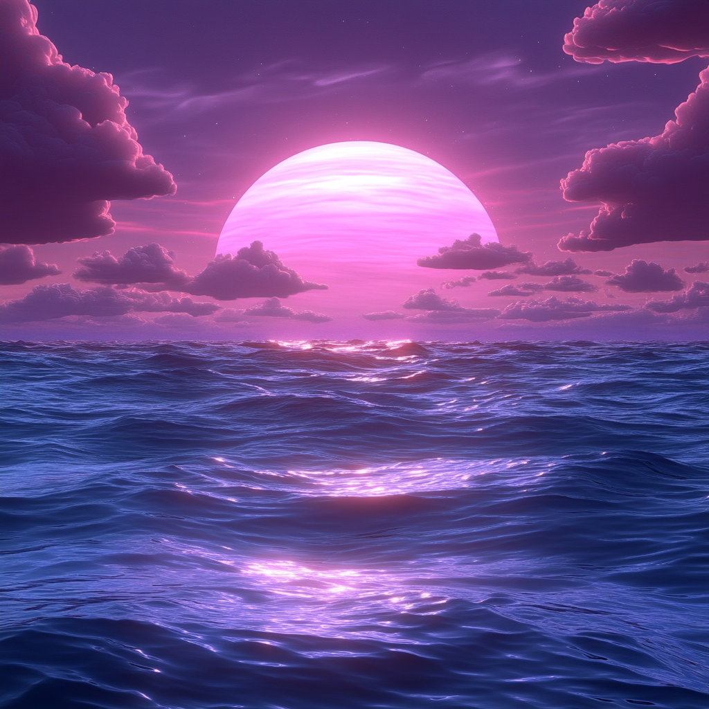 Blue, Astronomical object, Dusk, Sea, Cloud, Afterglow, Ocean, Sunset, Sunrise, atmospheric phenomenon, Pink, Moon, Sun, Evening, Meteorological phenomenon, Purple, Red sky at morning, Wave, Moonlight, Wind wave