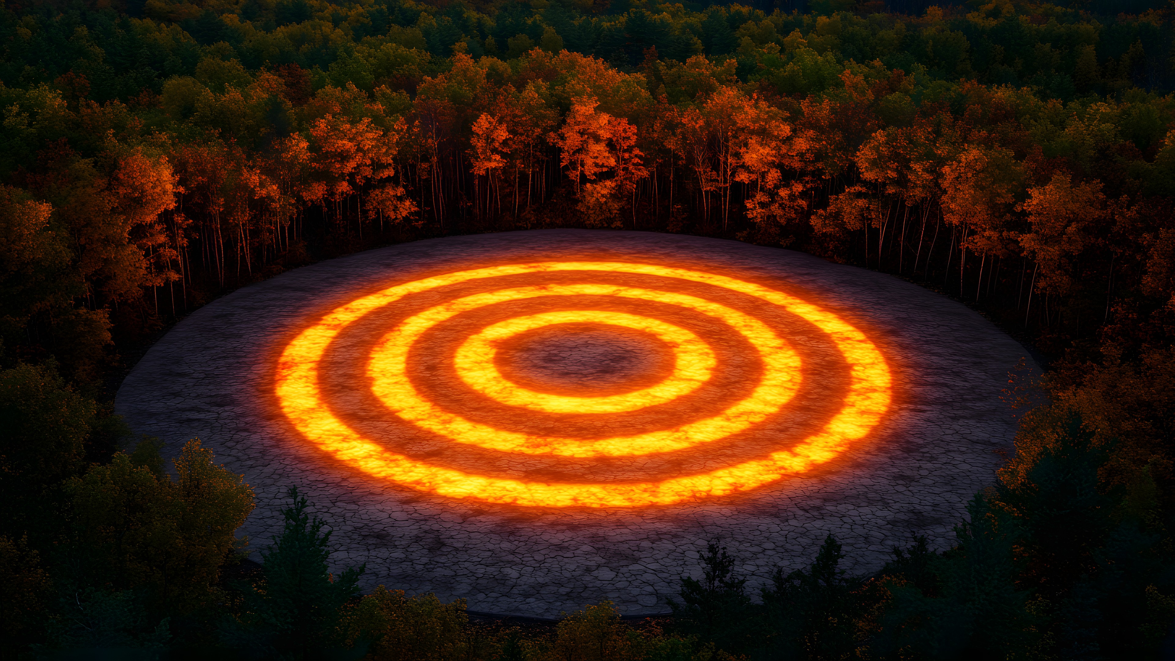 Orange, Spiral, Heat, Night