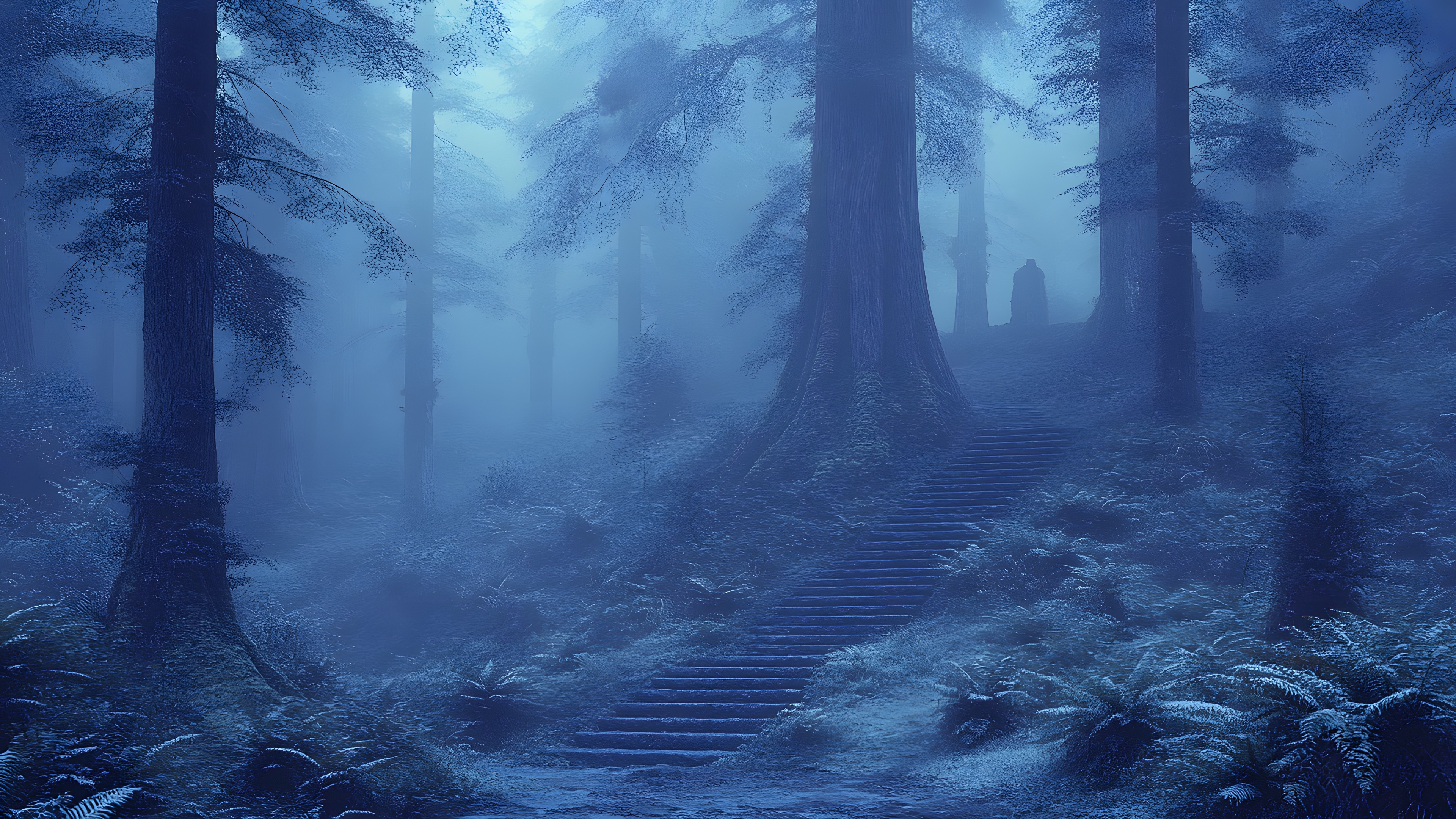 atmospheric phenomenon, Nature, Fog, Mist, Forest, Haze, Spruce-fir forests, Woodland, Old-growth forest, Jungle, Northern hardwood forest, Frost, Winter, Rainforest, Tropical and subtropical coniferous forests, Grove, Temperate broadleaf and mixed forest, Conifers, Freezing, Valdivian temperate rain forest