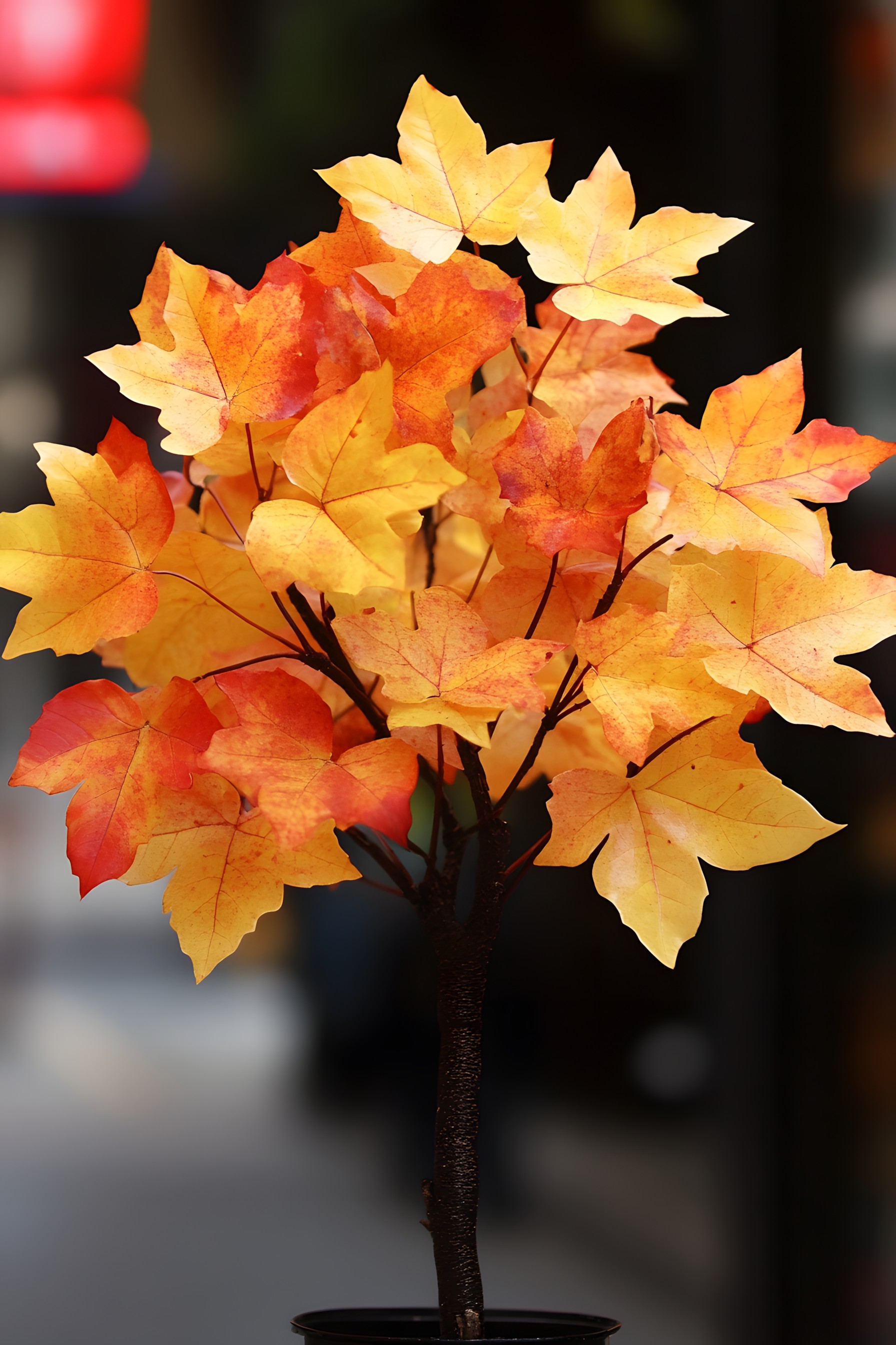 Yellow, Orange, Flowerpot, Autumn, Houseplant, Maple, Maple leaf