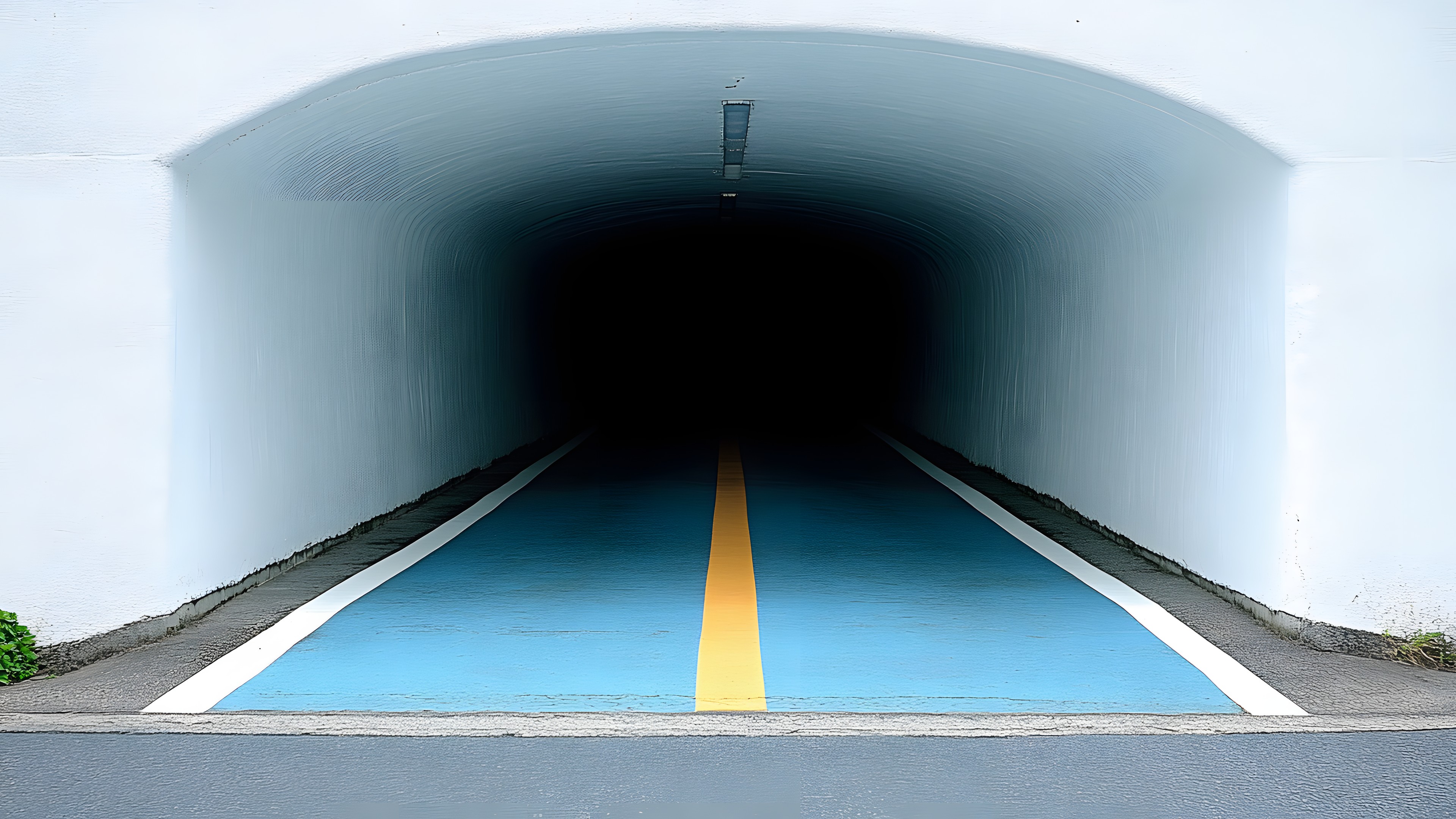 Blue, Tunnel, Composite material, Concrete, Subway, Symmetry, Bridge–tunnel, Shadow, Walkway