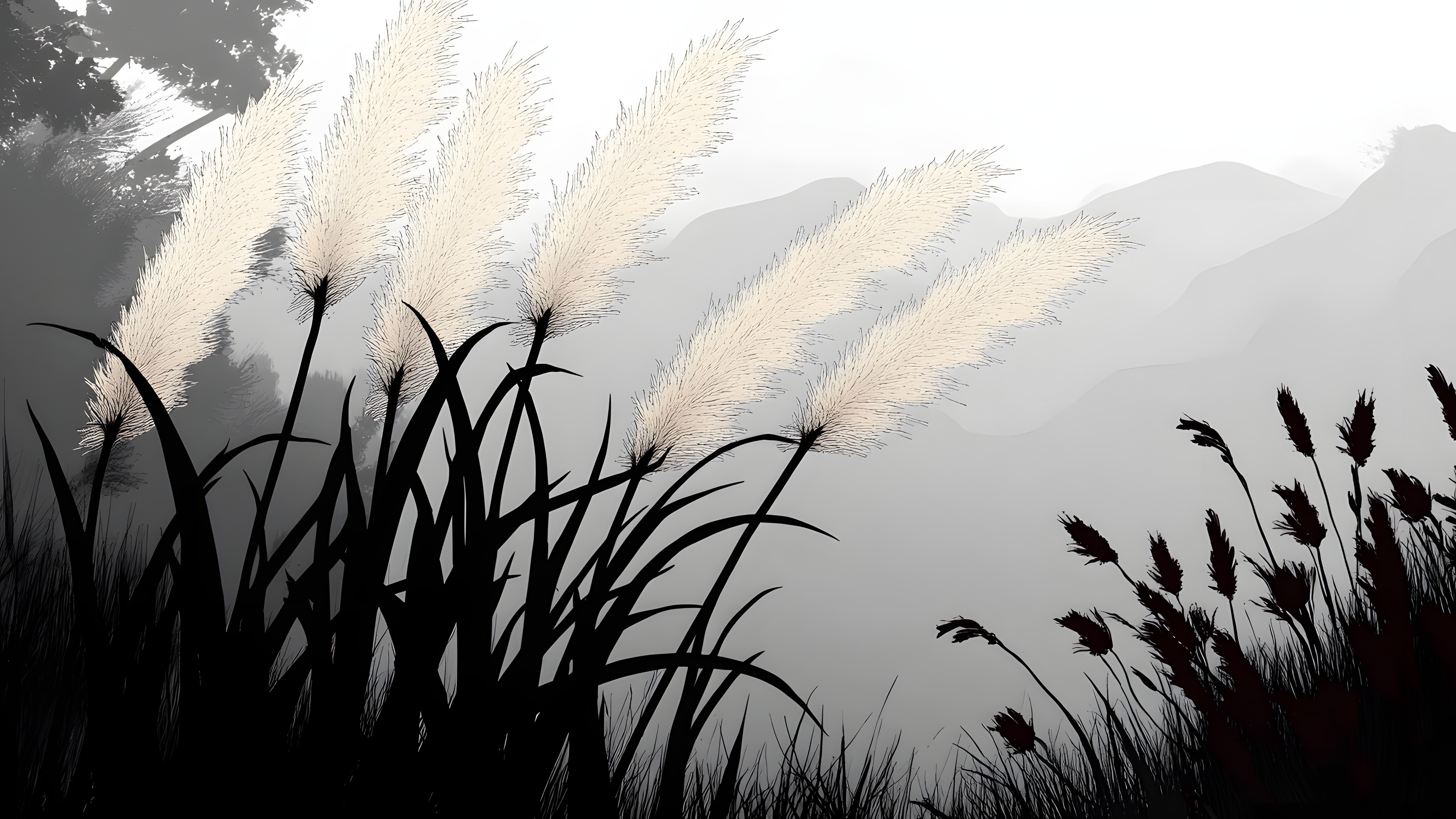 atmospheric phenomenon, Grasses, Plant stem, Herbaceous plant, Wind, Sedges