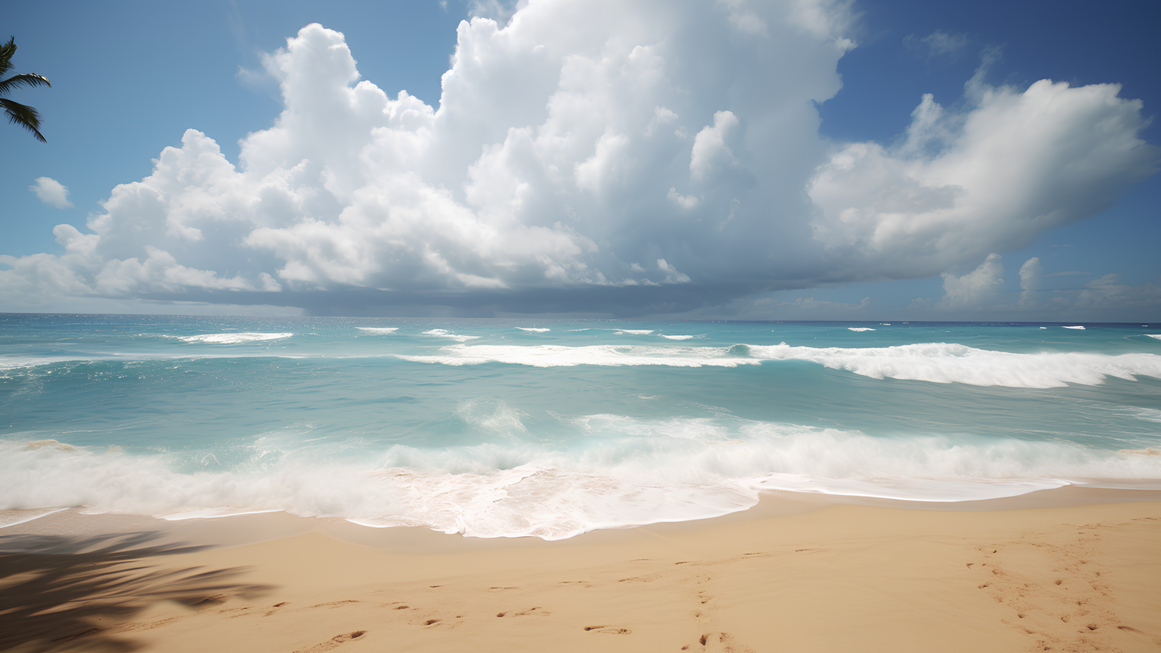 Cloud, Water, Sky, Atmosphere, Ecoregion, Nature, Blue, Azure, Natural landscape, Beach, Cumulus, Coastal and oceanic landforms, Landscape, Horizon, Wind wave, Wind, Calm, Meteorological phenomenon, Wave, Singing sand