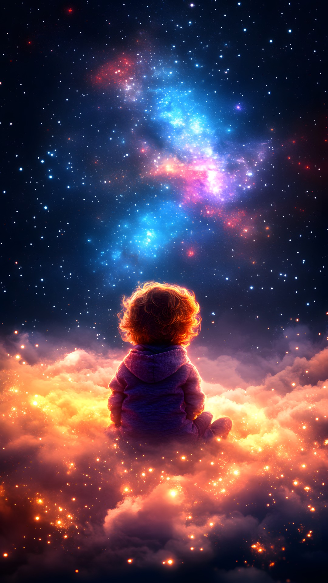 Astronomical object, Star, Outer space, Universe, Galaxy, Astronomy, Night, Nebula, Constellation, Graphics, Science, Child, Celestial event, Planet, Fictional character, Lens flare