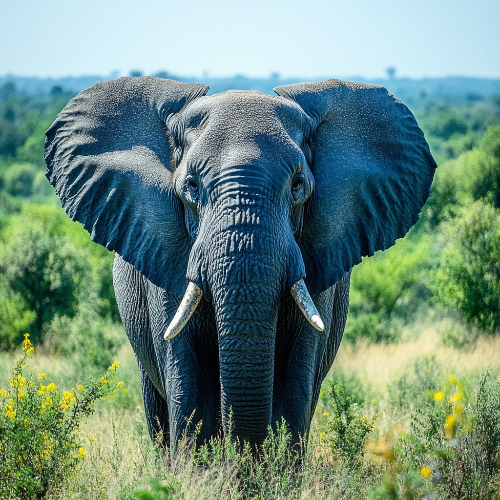 Elephant, Natural environment, Working animal, African elephant, Wildlife, Terrestrial animal, Tusk, Indian elephant, Savanna, Safari, Jungle, Pack animal, National park, Ivory