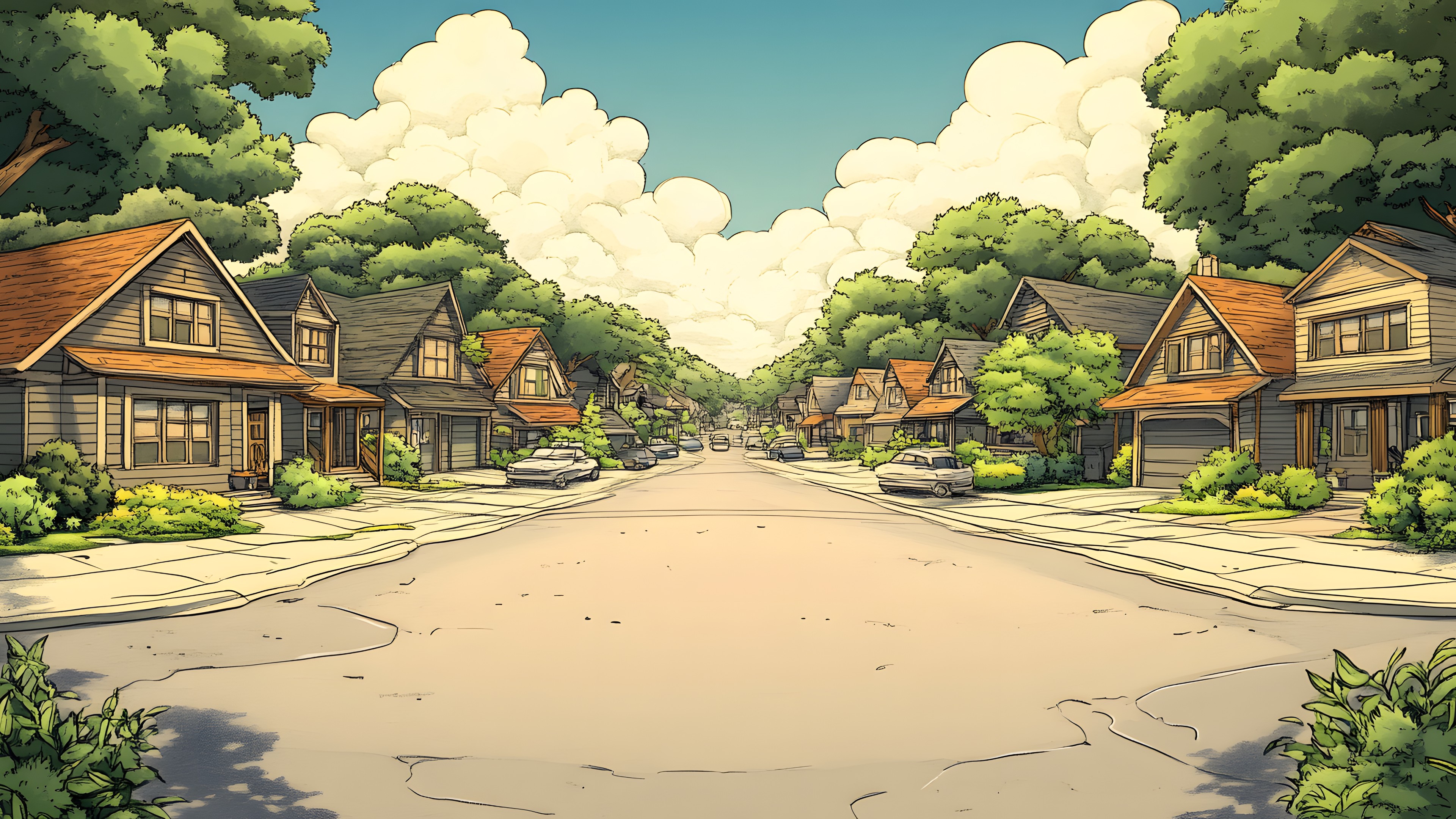 Neighbourhood, Residential area, Suburb, Animation, Animated cartoon