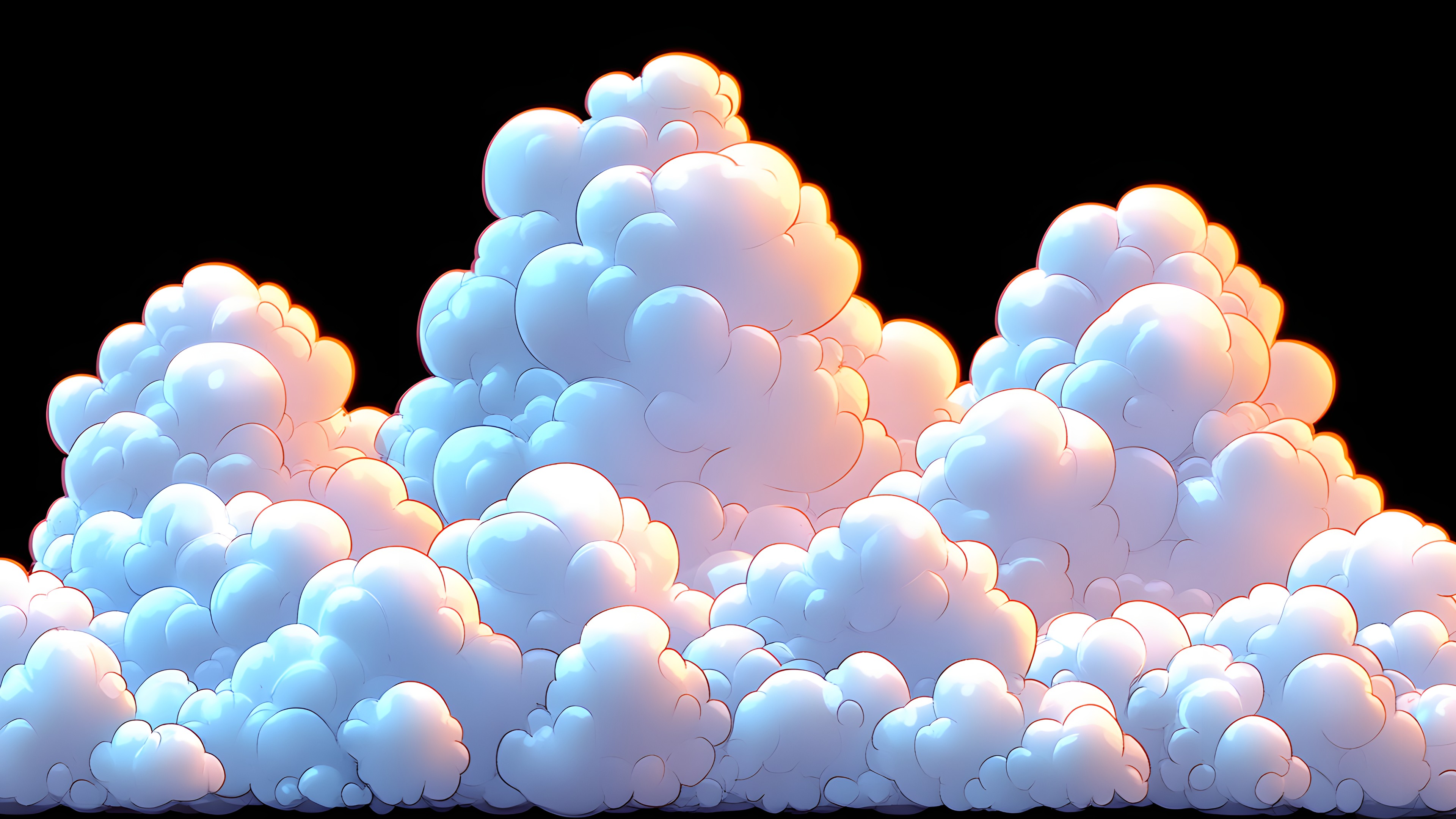 Blue, Cloud, Cumulus, Meteorological phenomenon, Animation, Graphics, Graphic design