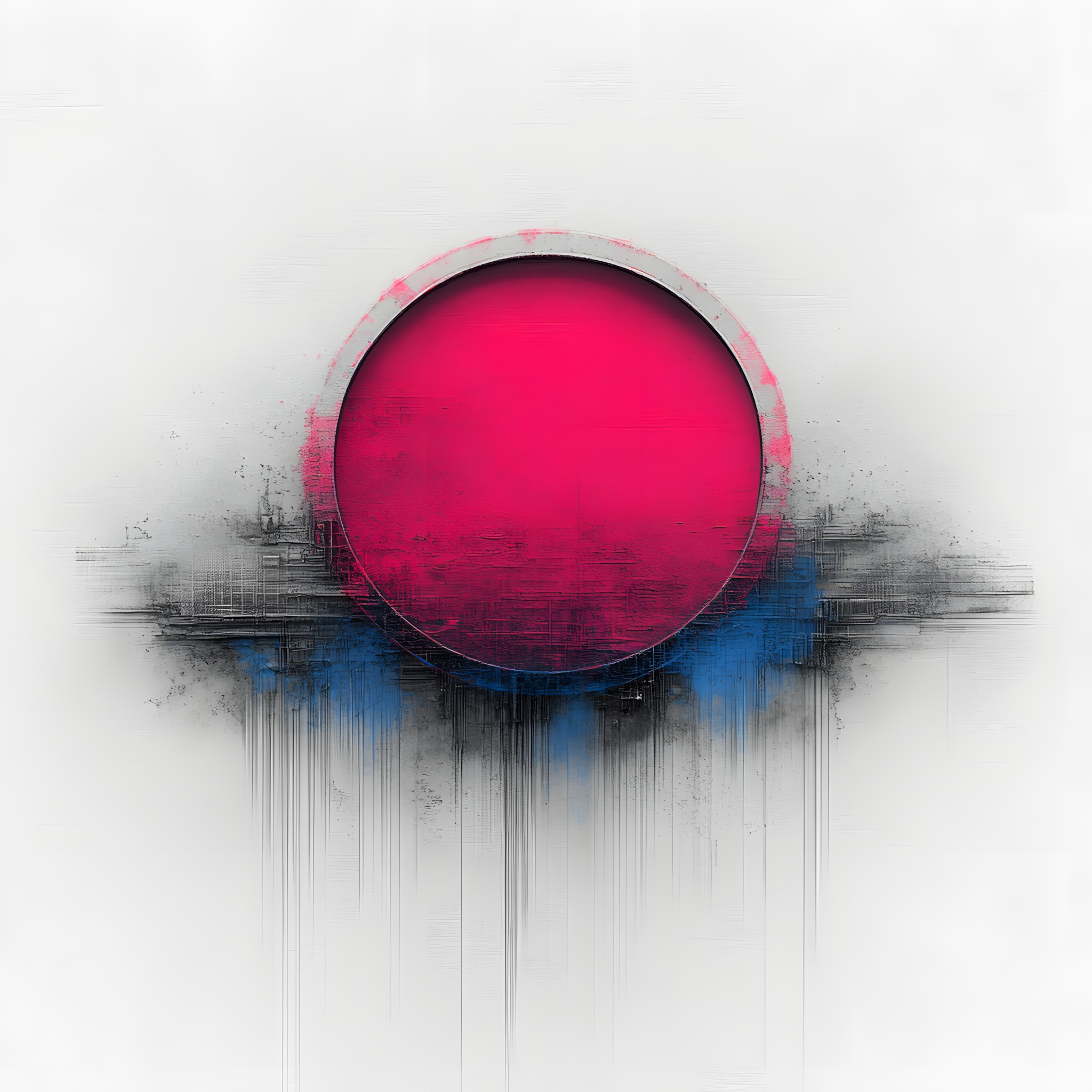 Red, Pink, Sphere, Graphic design, Graphics, Paint, Modern art