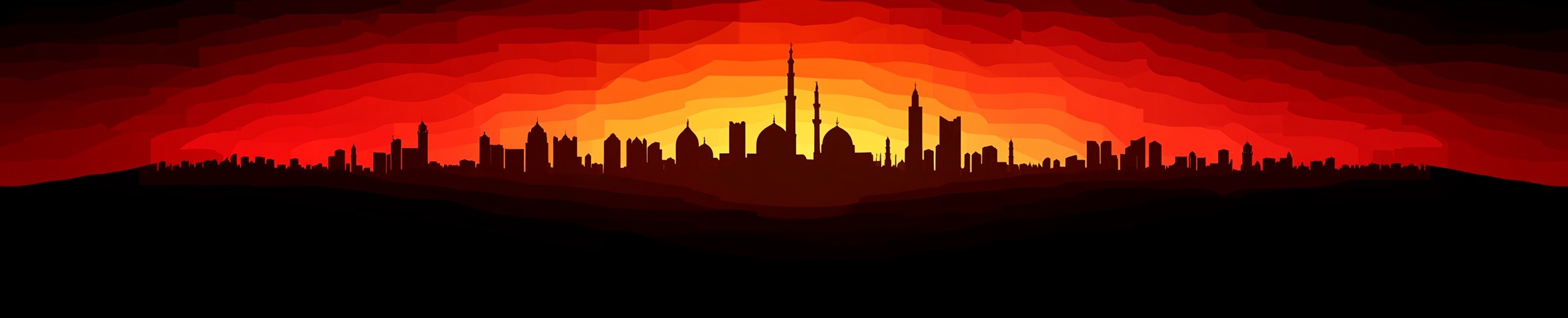 Red, Orange, Horizon, Afterglow, Dusk, Sunset, Tower, Skyline, Red sky at morning, Sunrise, Skyscraper, Evening, Silhouette, Metropolis, Cityscape, High-rise building, Spire, Dawn, Heat