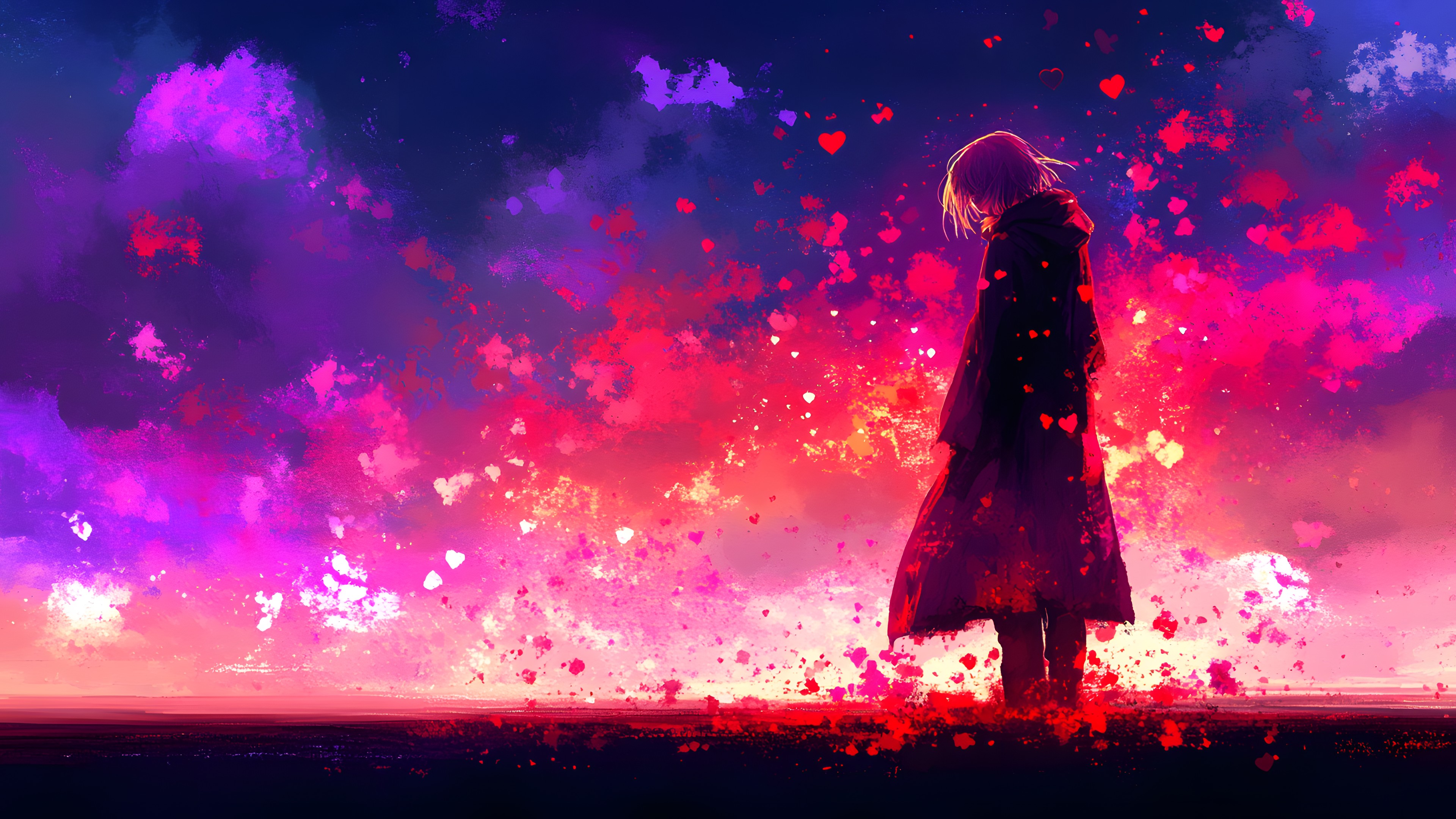 Red, CG artwork, Animation, Fictional character, Anime, Graphics, Lens flare