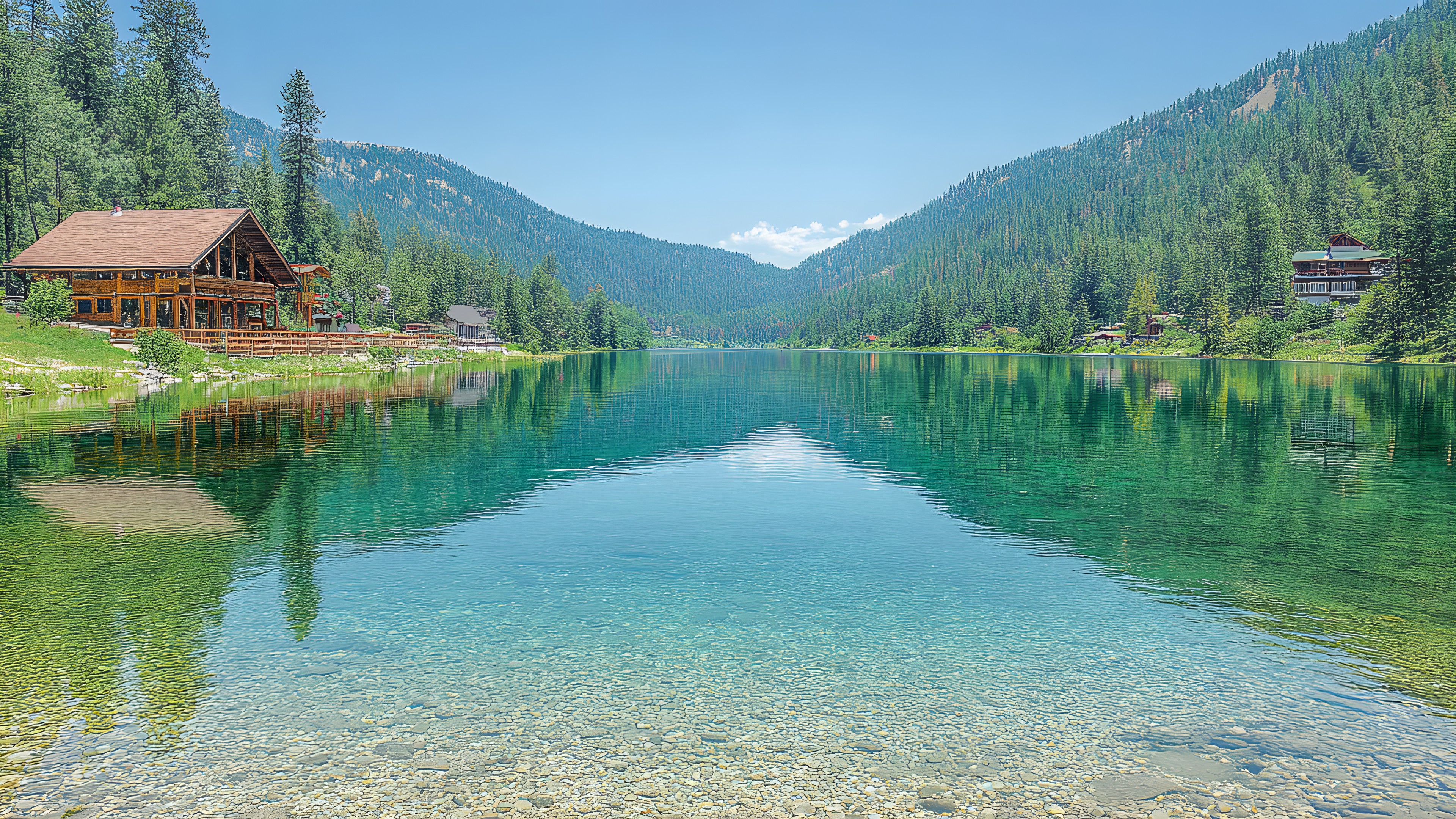 Water, Water resources, Body of water, Nature, Natural landscape, Bank, Summer, Watercourse, Lake, Reflection, Forest, Hill station, Larch, Nature reserve, Mountain range, River, Tarn, Channel, Reservoir, Spruce-fir forests