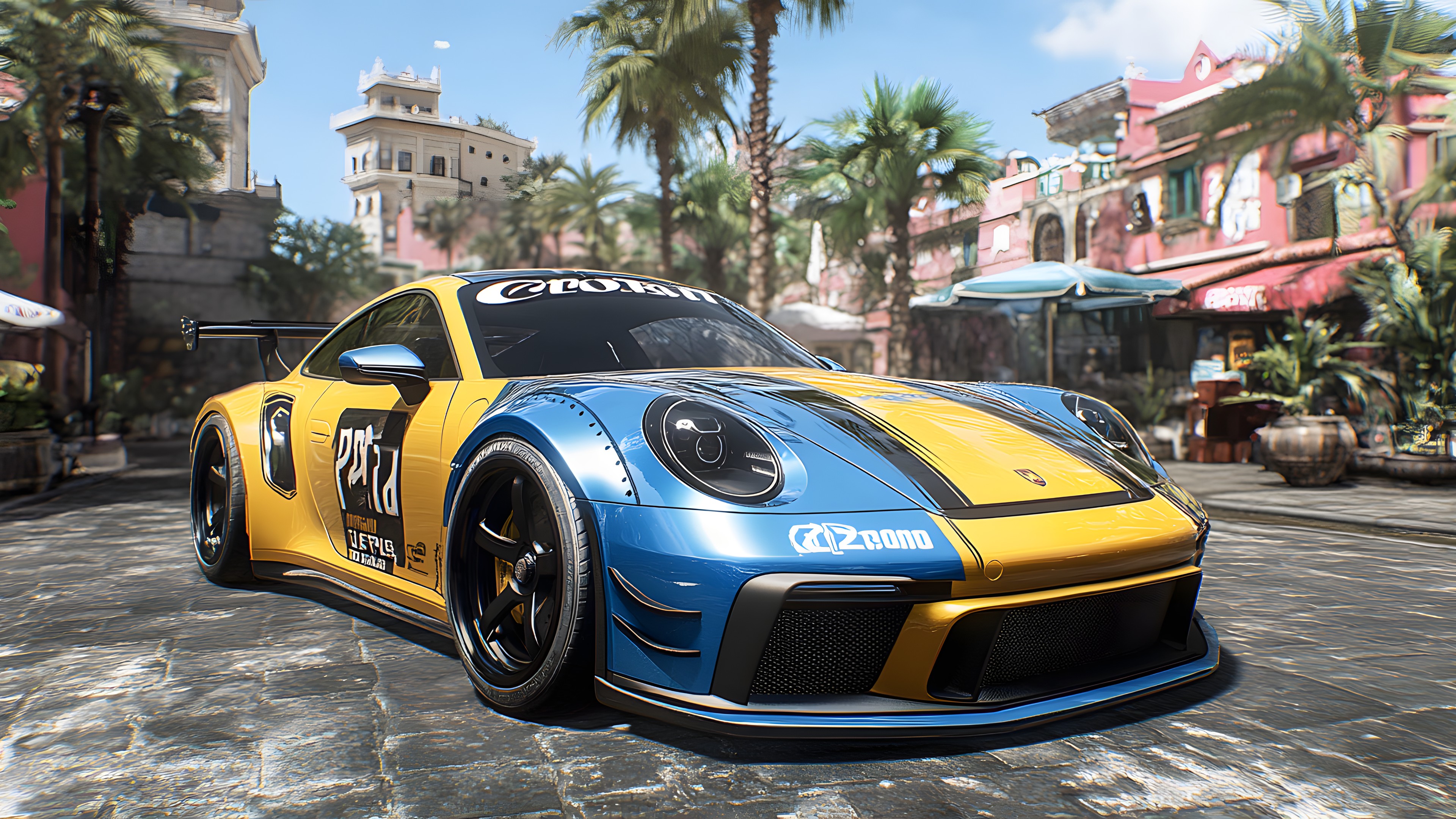 Land vehicle, Car, Tire, Wheel, Automotive Tire, Automotive Wheel System, Supercar, Sports car, Bumper, Alloy wheel, Fender, Performance car, Car door, Sports car racing, Porsche, Hubcap, Auto racing, Motorsport, Race car, Coupé