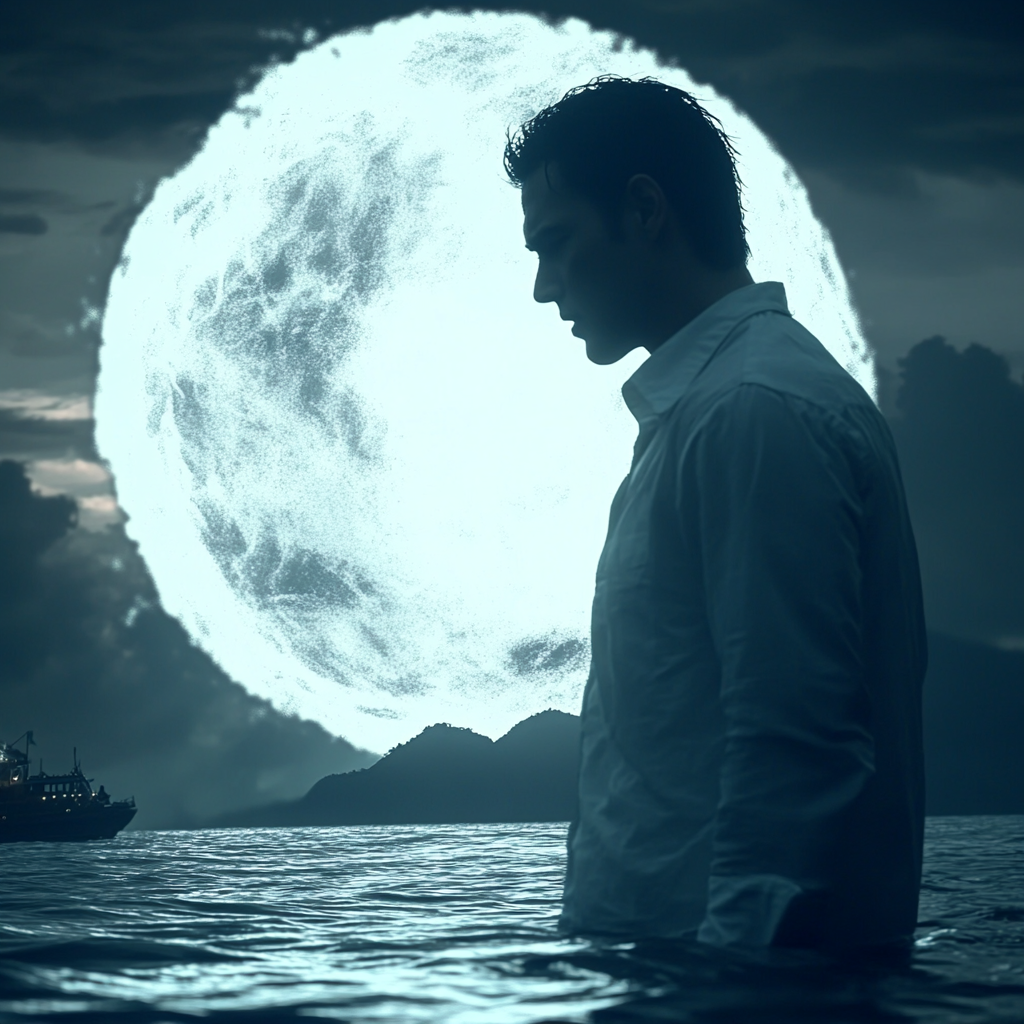 Moon, Astronomical object, Moonlight, Full moon, Celestial event, Ocean, Night, Astronomy