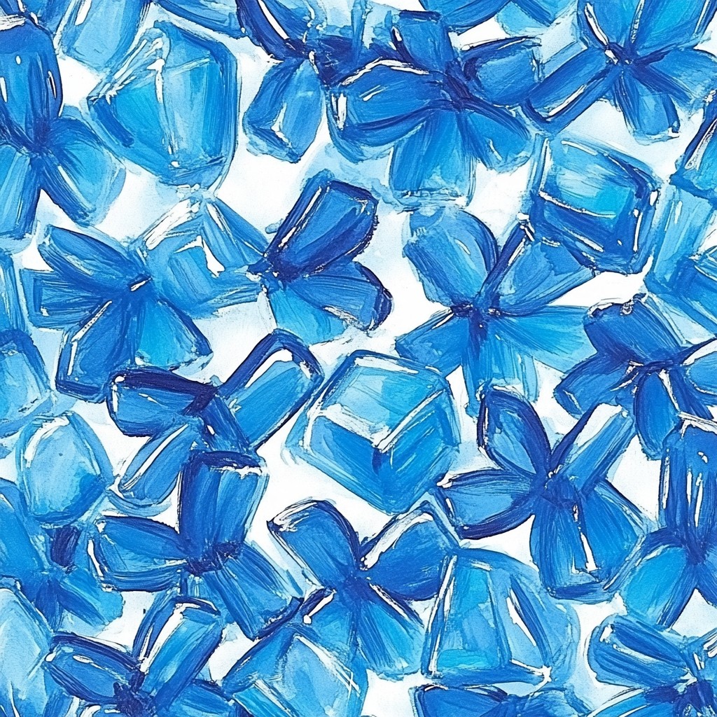 Blue, Natural material, Plastic, Crystal