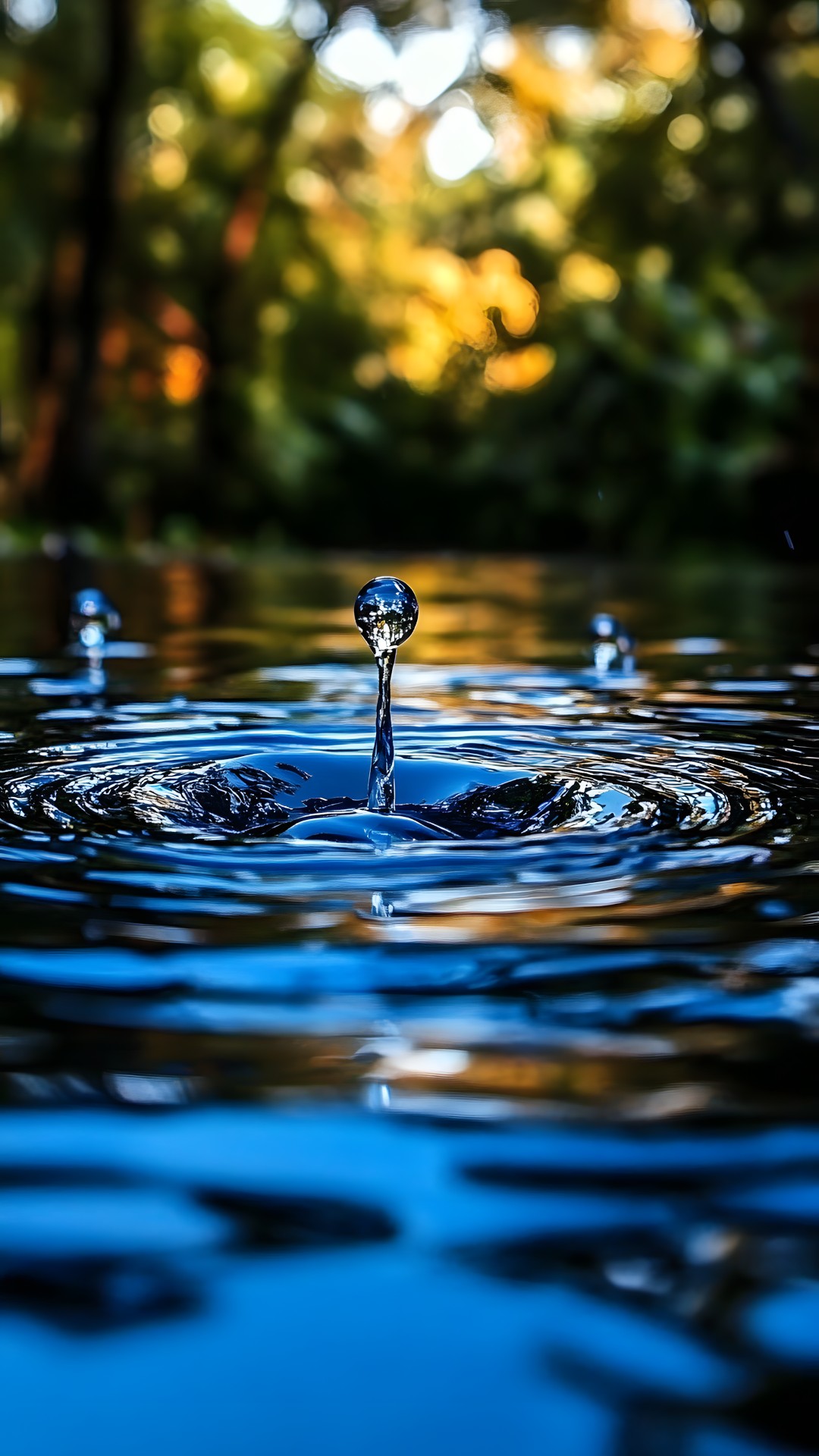 Blue, Water, Fluid, Liquid, Reflection, Drop, Macro photography, Bubble