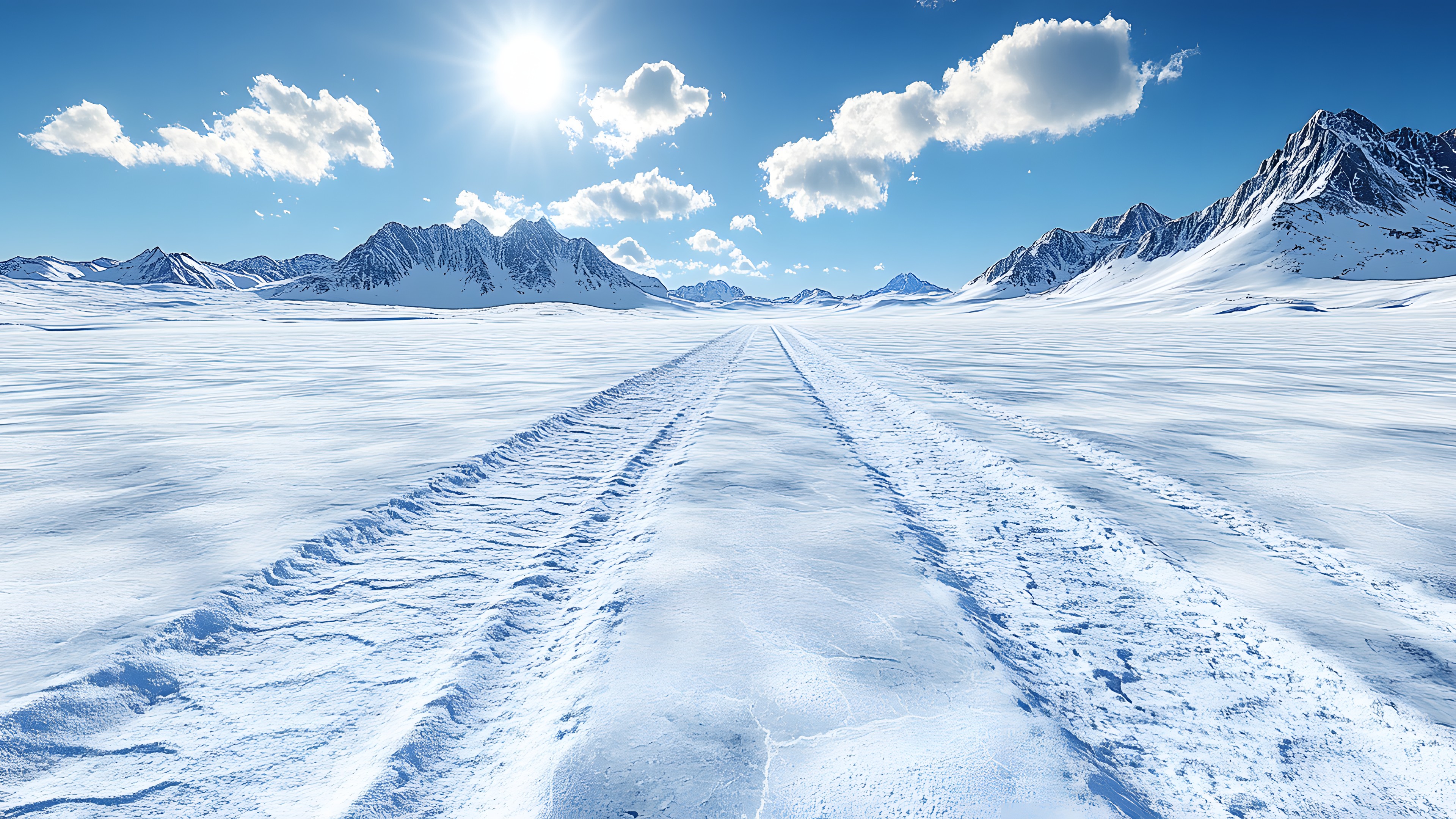 Blue, Daytime, Snow, Mountainous landforms, Winter, Mountain, Glacial landform, Terrain, Ice cap, Freezing, Mountain range, geological phenomenon, Glacier, Morning, Sunlight, Slope, Alps, Arctic, Ice, Summit