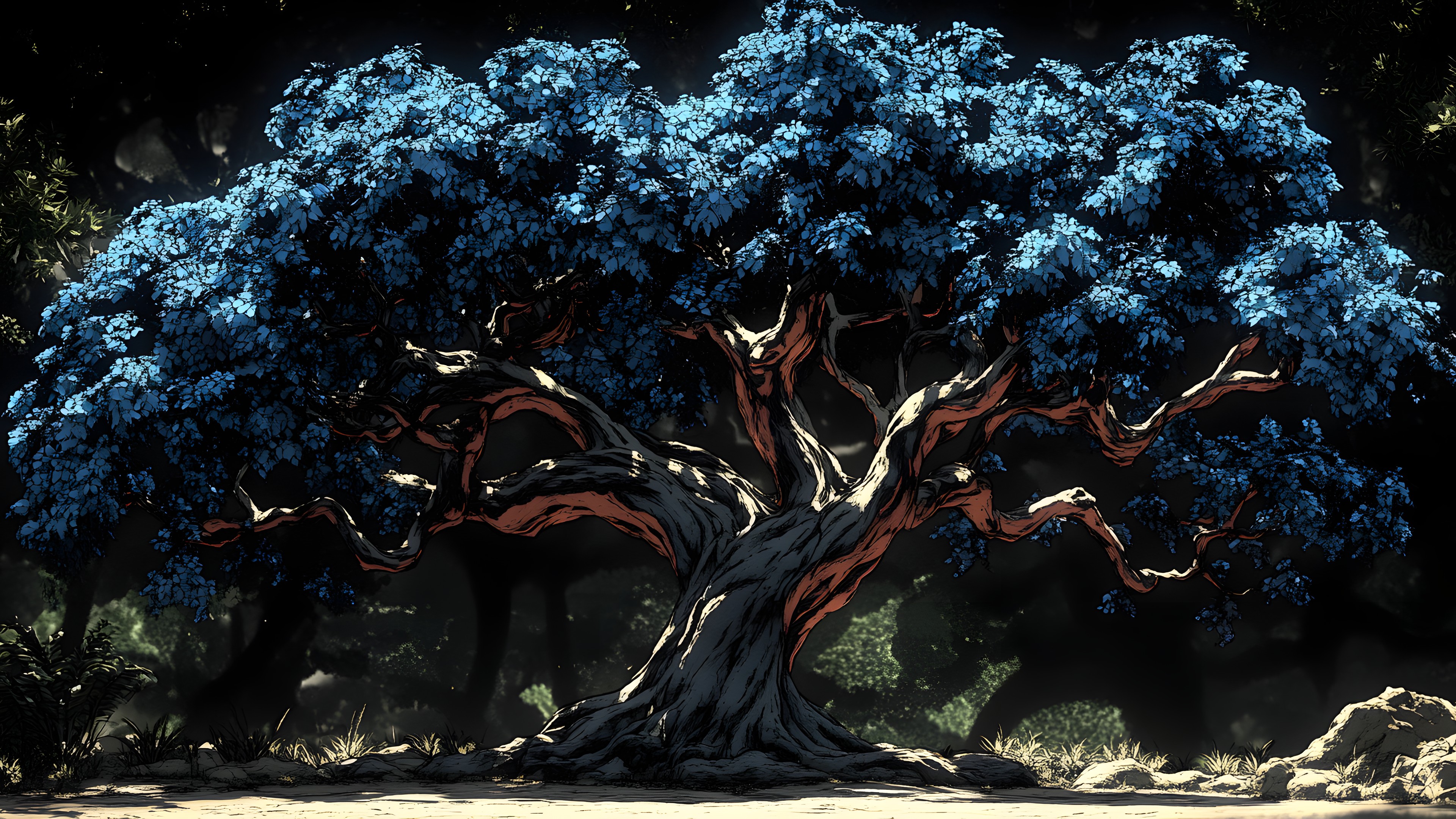 Branch, Woody plant, Twig, Night
