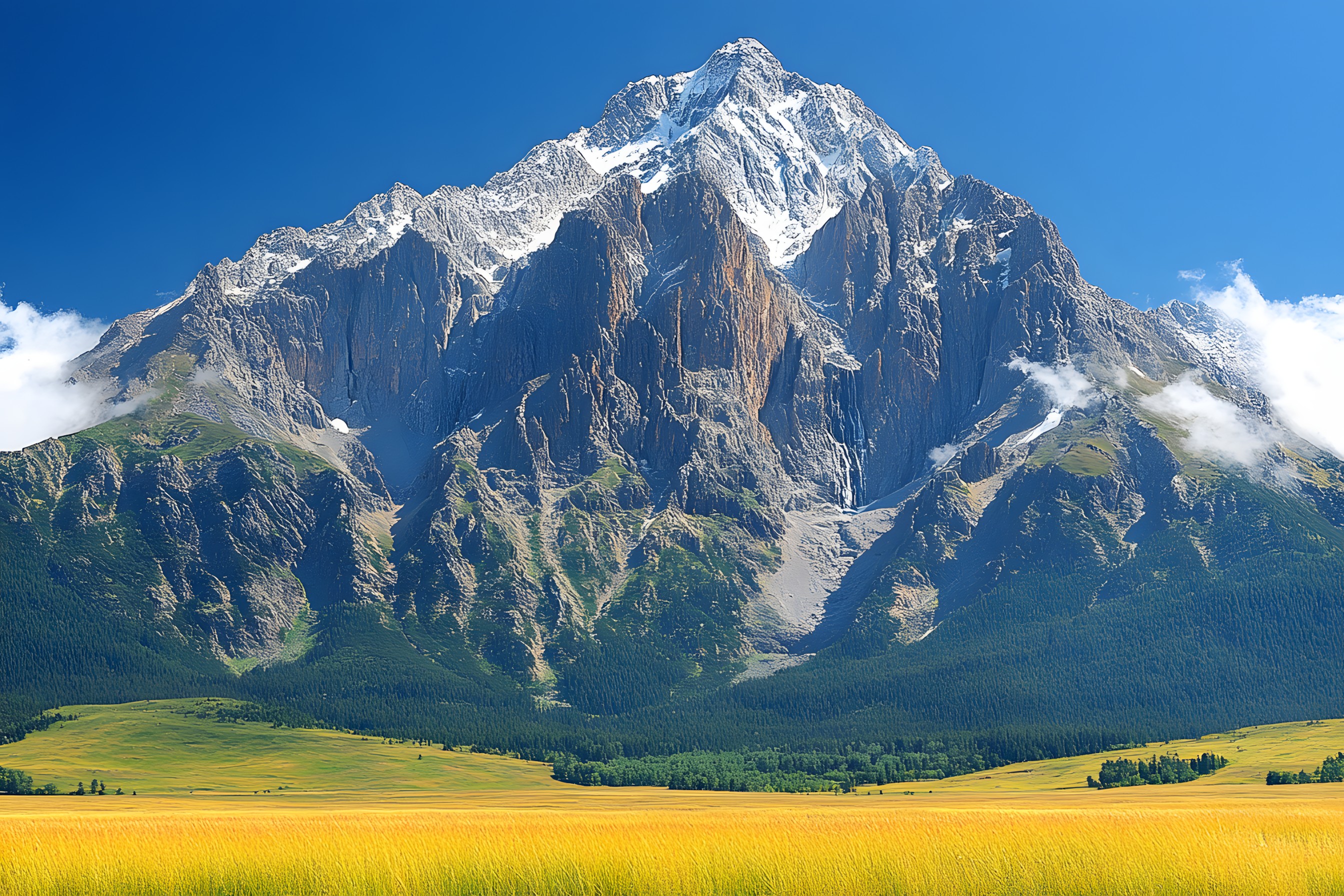 Mountain, Mountainous landforms, Mountain range, Hill, Highland, Natural landscape, Ridge, Terrain, Landscape, Summit, Grassland, Glacial landform, Wilderness, Hill station, Valley, Alps, Fell, Meadow, Pasture, Arête