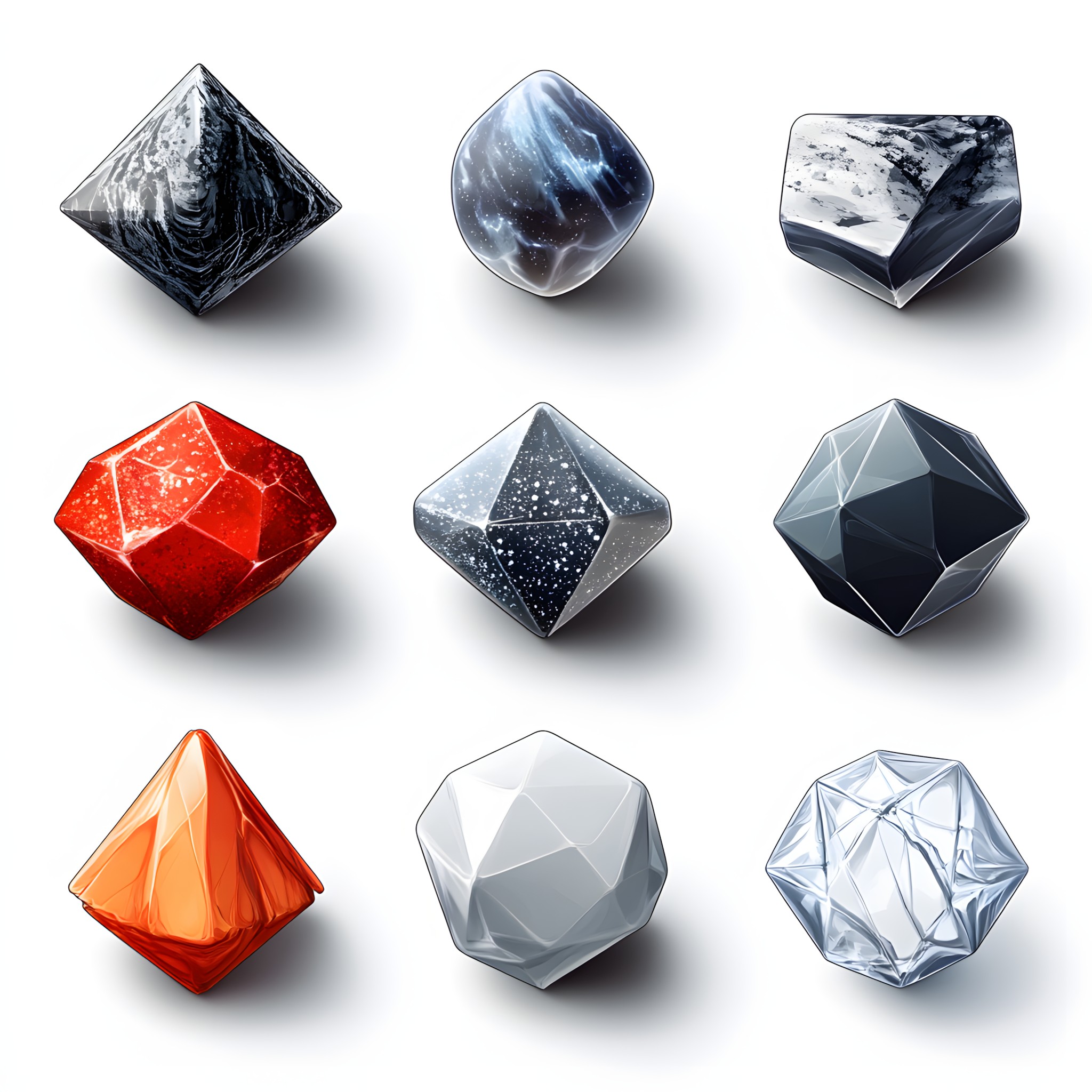 Crystal, Triangle, Silver, Dice, Natural material, Pyramid, Graphics, Gemstone