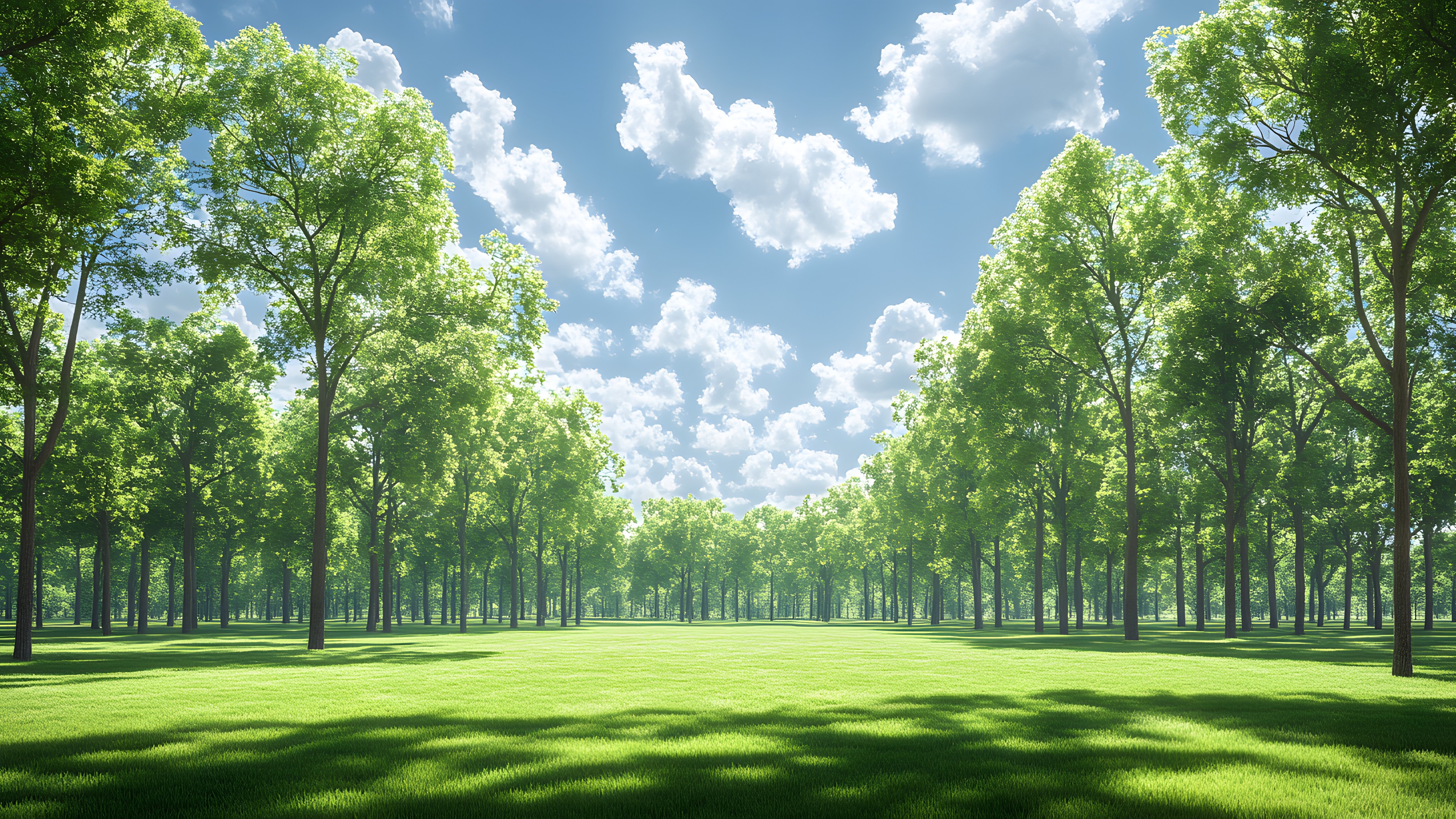 Daytime, Grass, Green, Nature, Natural environment, Leaf, Vegetation, Natural landscape, Grassland, Landscape, Land lot, Plain, Meadow, Grasses, Spring, Trunk, Woody plant, Field, Sunlight, Lawn