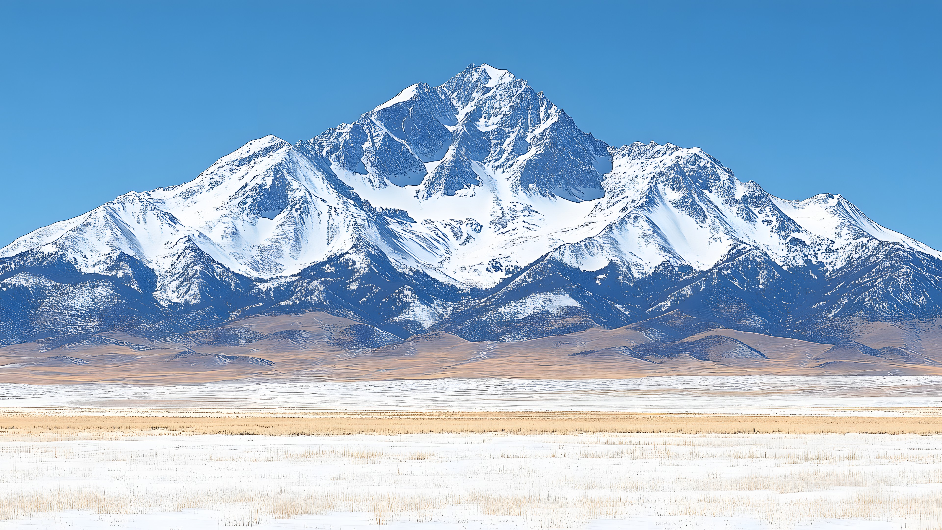 Mountain, Mountainous landforms, Mountain range, Glacial landform, Winter, Snow, Terrain, Highland, Summit, Ridge, Geology, Nunatak, Alps, Geological formation, Arête, Glacier, Ice cap, Massif, Valley, Fell