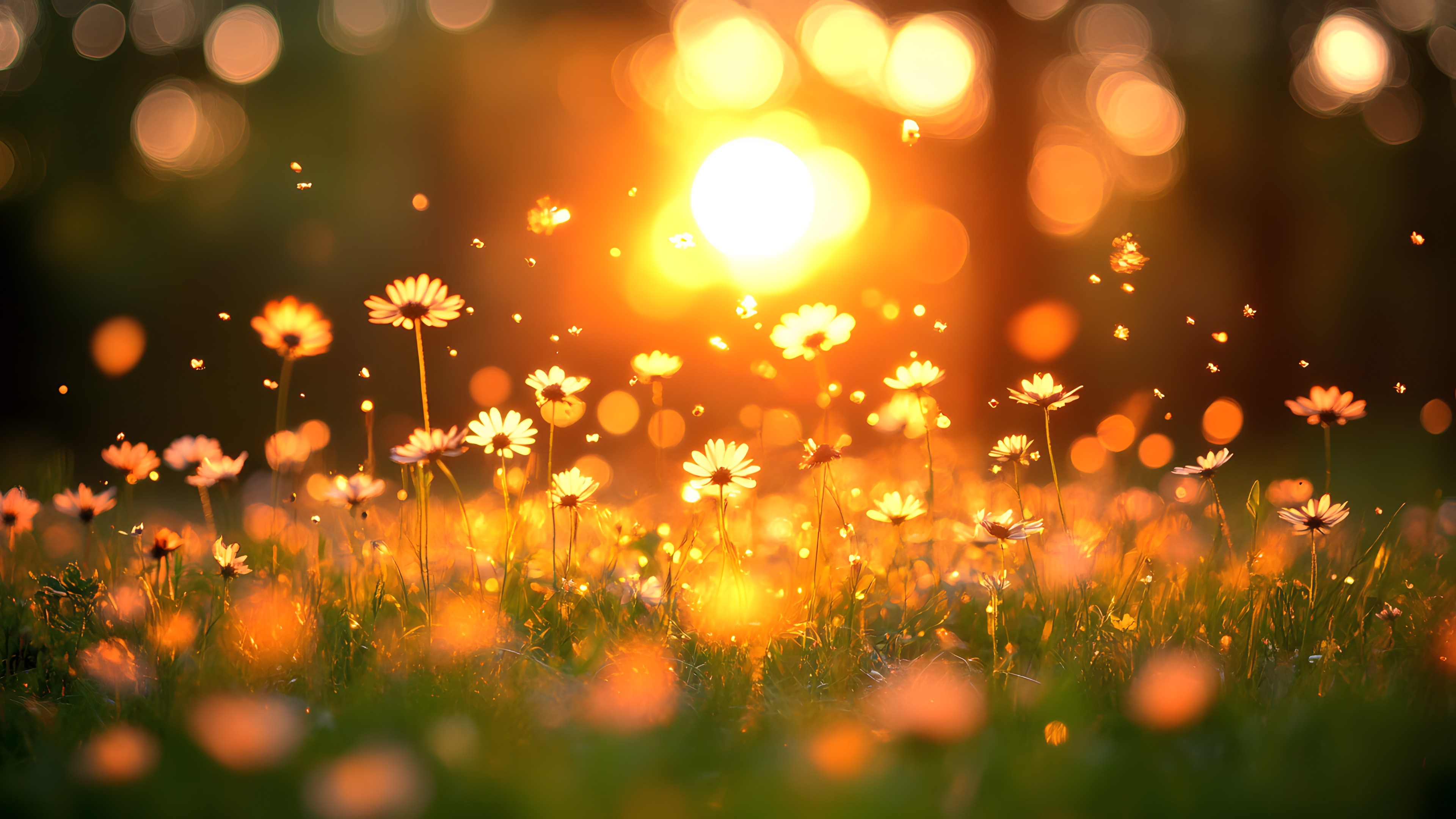 Amber, Orange, Sky, People in nature, Lighting, Liquid, Grass, Natural landscape, Heat, Event, Font, Pattern, Drop, Precipitation, Moisture, Darkness, Art, Water, Evening, Macro photography