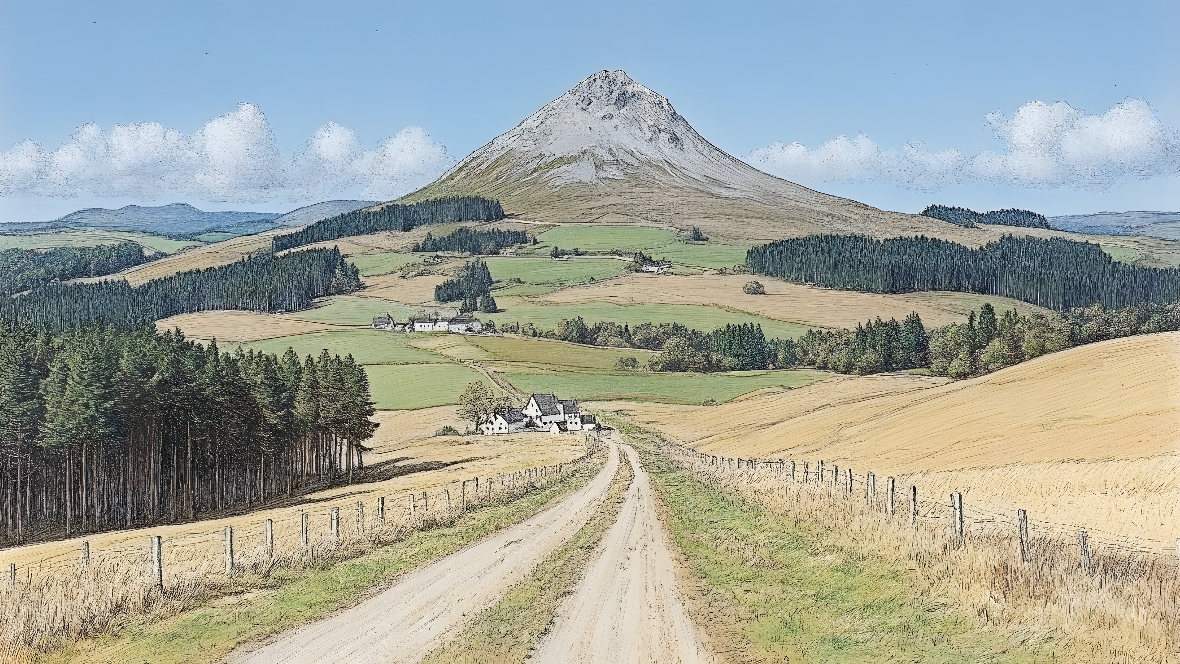 Mountainous landforms, Hill, Mountain, Grassland, Highland, Natural landscape, Ecoregion, Terrain, Plain, Fell, Pasture, Mountain range, Field, Prairie, Steppe, Hill station, Meadow, Ridge, Valley, Summit