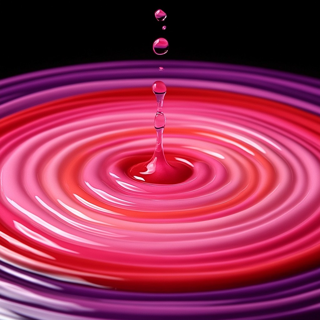 Water, Colorfulness, Liquid, Purple, Fluid, Pink, Line, Red, Magenta, Circle, Liquid bubble, Electric blue, Transparent material, Symmetry, Drop, Plant, Gas, Art, Macro photography, Pattern