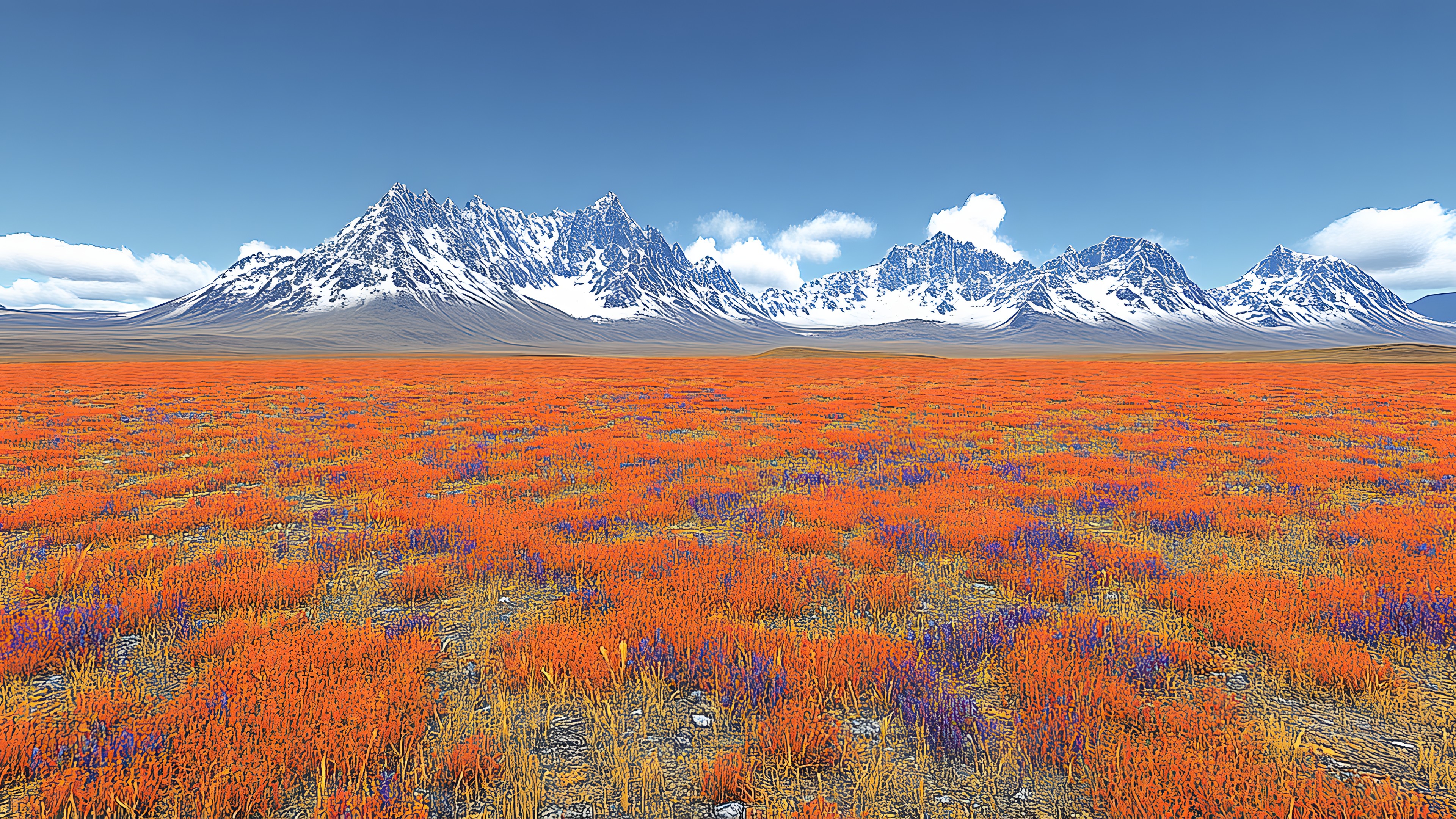 Ecoregion, Steppe, Field, Prairie, Wildflower, Tundra, Plateau, Indian paintbrush