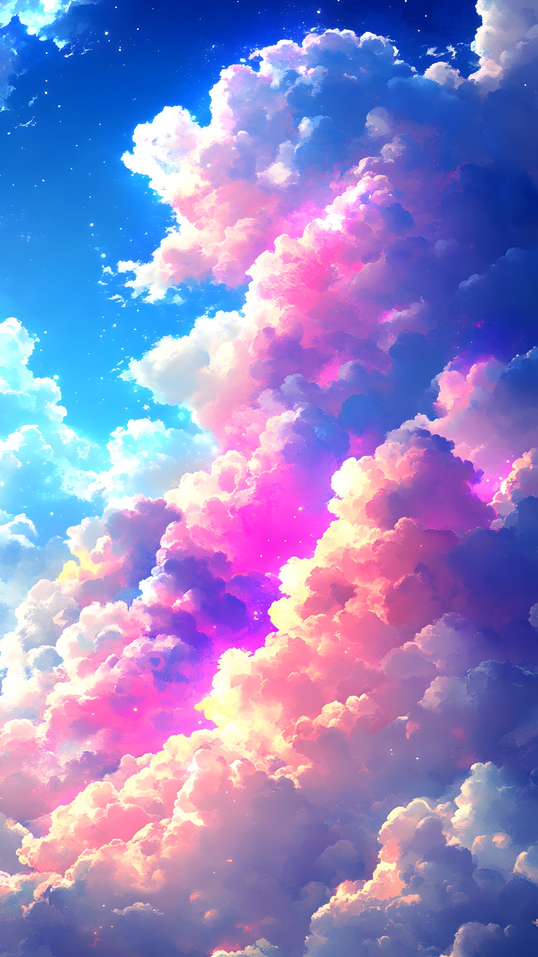 Blue, Cloud, Cumulus, Pink, Meteorological phenomenon, Purple, Graphics